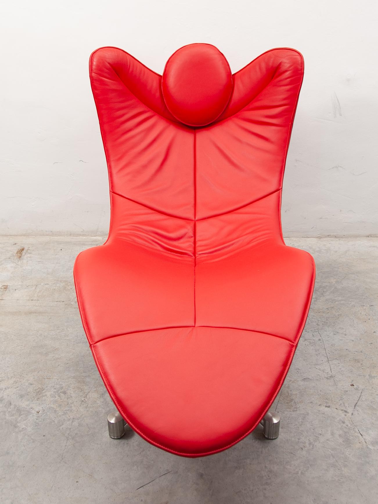 Mid-Century Modern De Sede Daybed, Red Leather, DS151 design Jane Worthington. For Sale