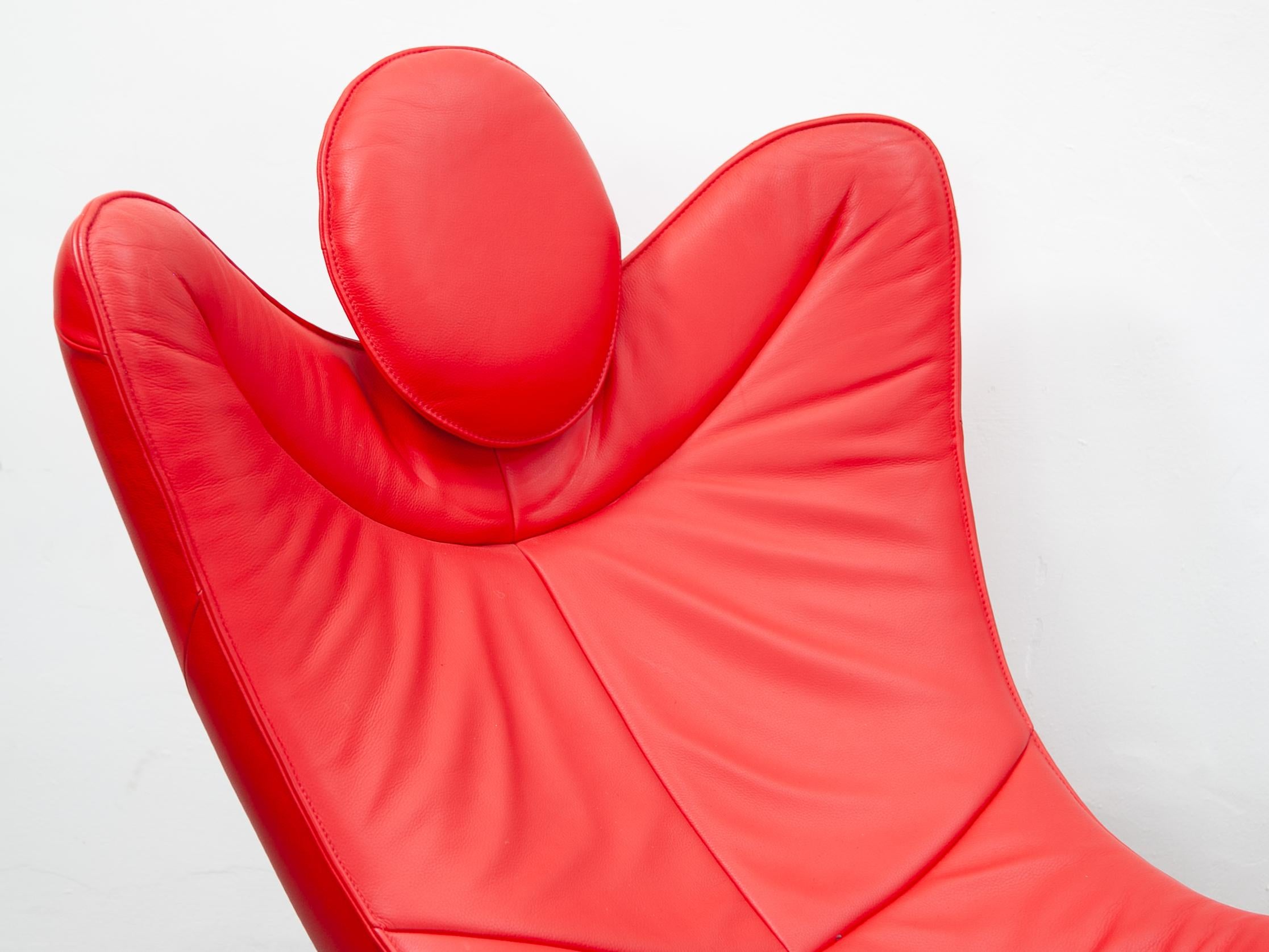 De Sede Daybed, Red Leather, DS151 design Jane Worthington. In Good Condition For Sale In Antwerp, BE