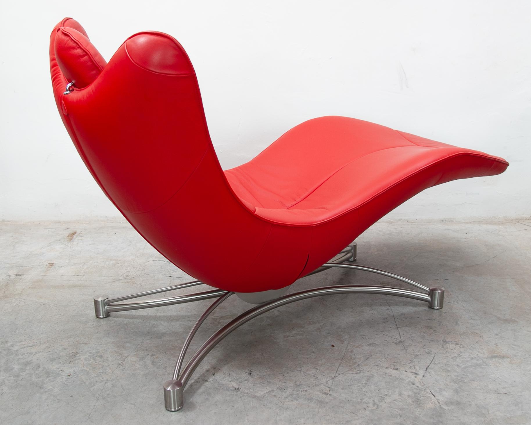 Late 20th Century De Sede Daybed, Red Leather, DS151 design Jane Worthington. For Sale