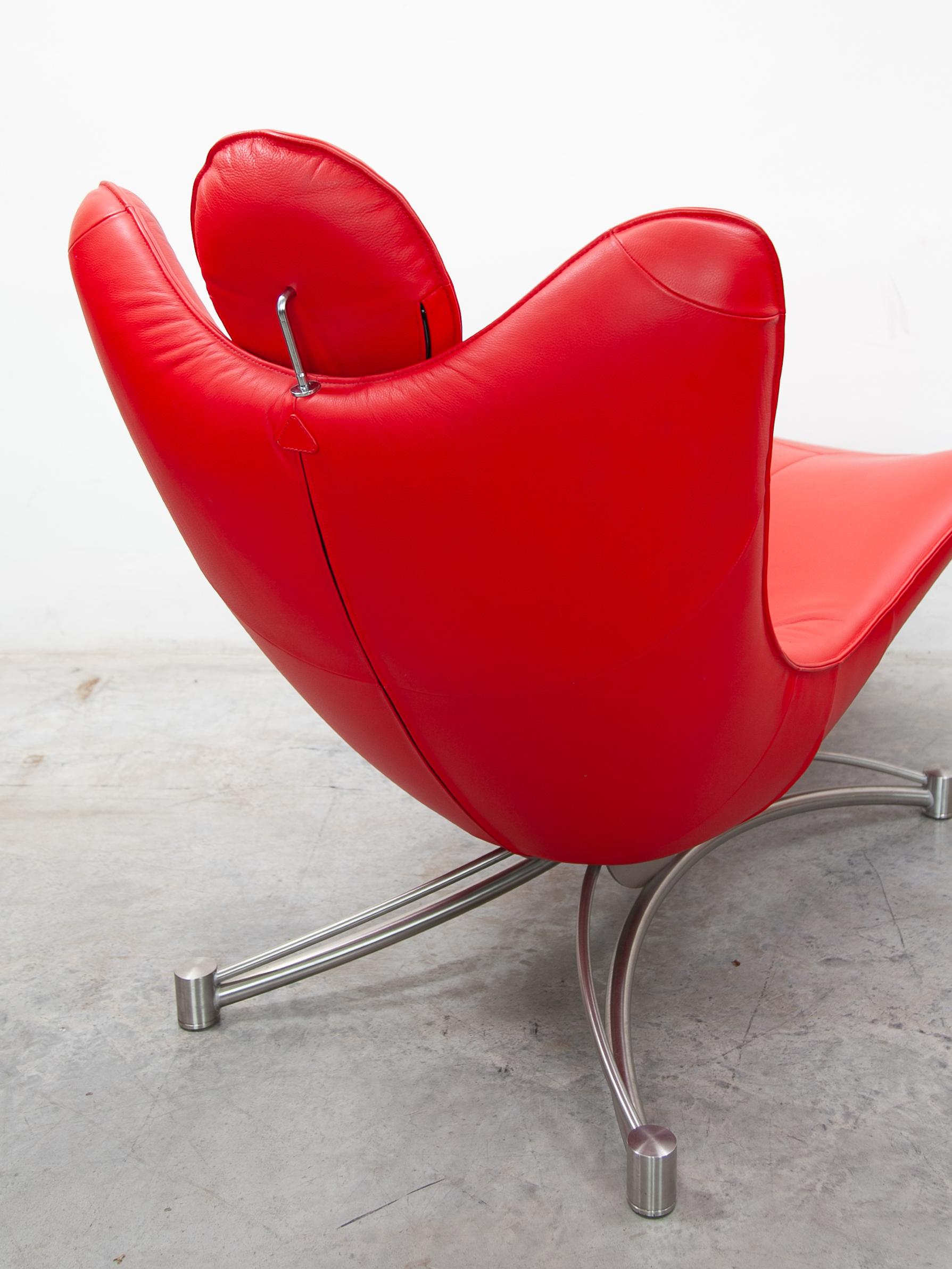 De Sede Daybed, Red Leather, DS151 design Jane Worthington. For Sale 1
