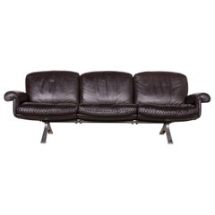De Sede Designer Ds 31 Designer Leather Sofa Brown Three-Seat Couch