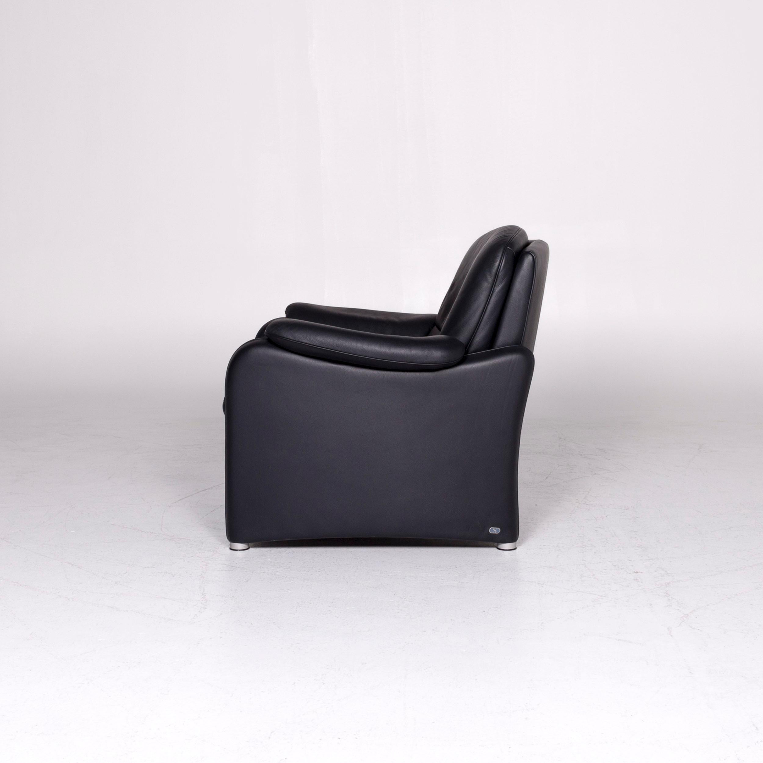 De Sede Designer Leather Armchair Black Armchair For Sale 4