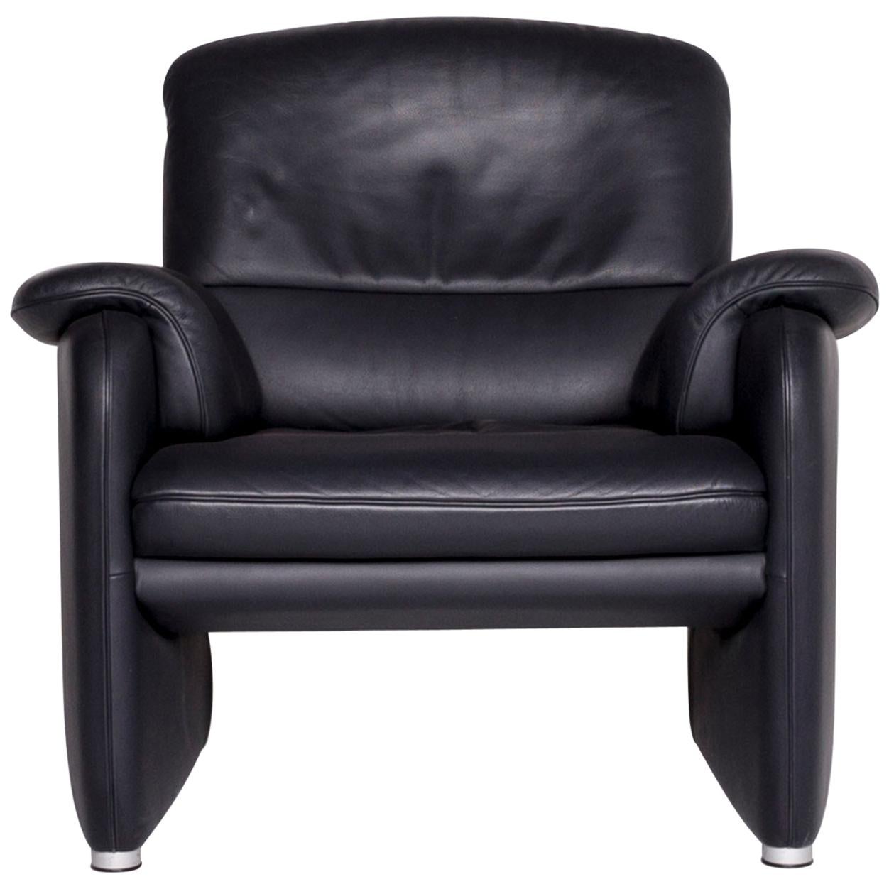 De Sede Designer Leather Armchair Black Armchair im Angebot