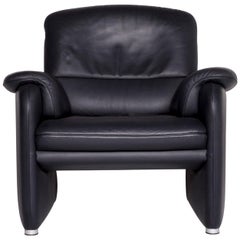 De Sede Designer Leather Armchair Black Armchair