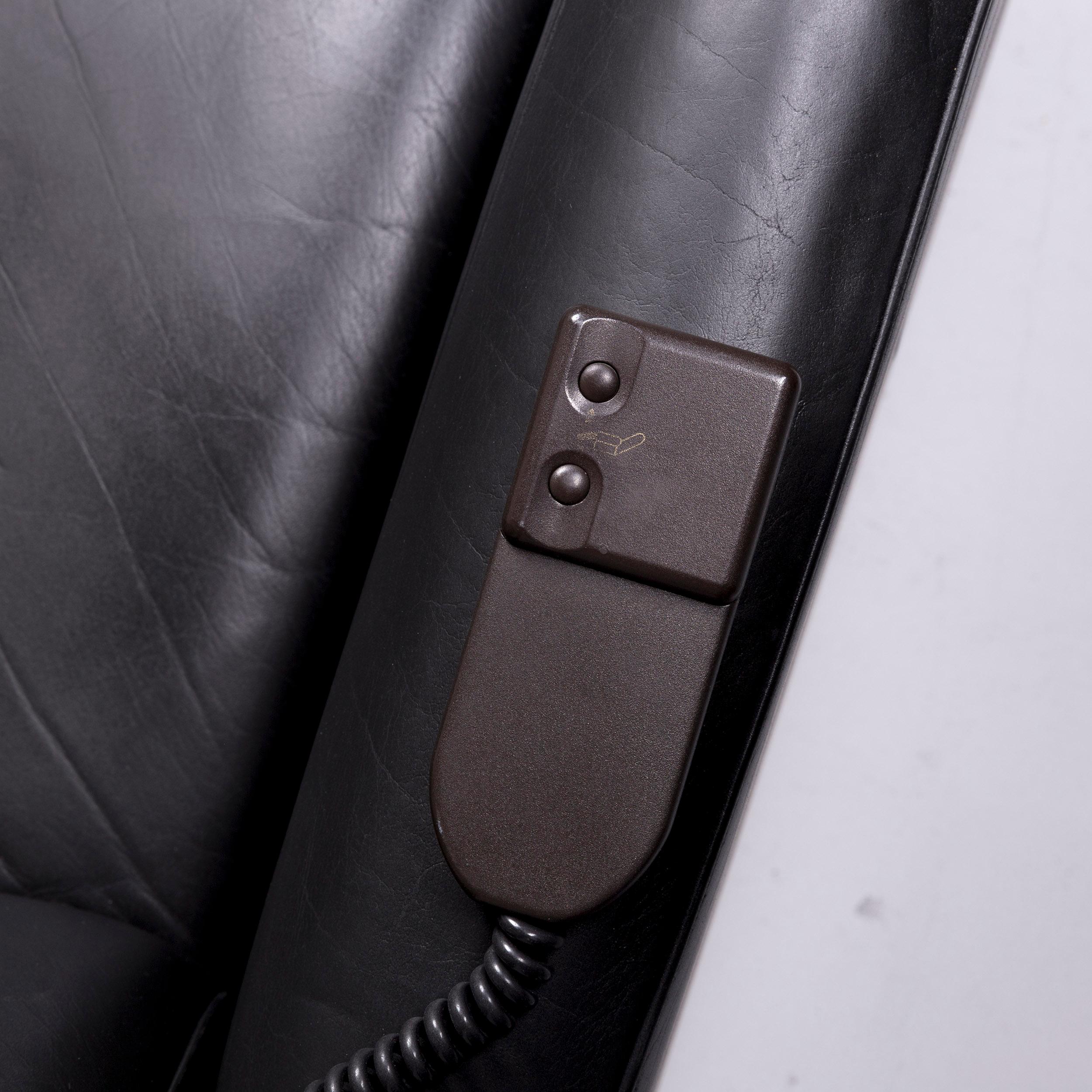 De Sede Designer Leather Armchair Black Genuine Leather Chair Relax Function (21. Jahrhundert und zeitgenössisch) im Angebot