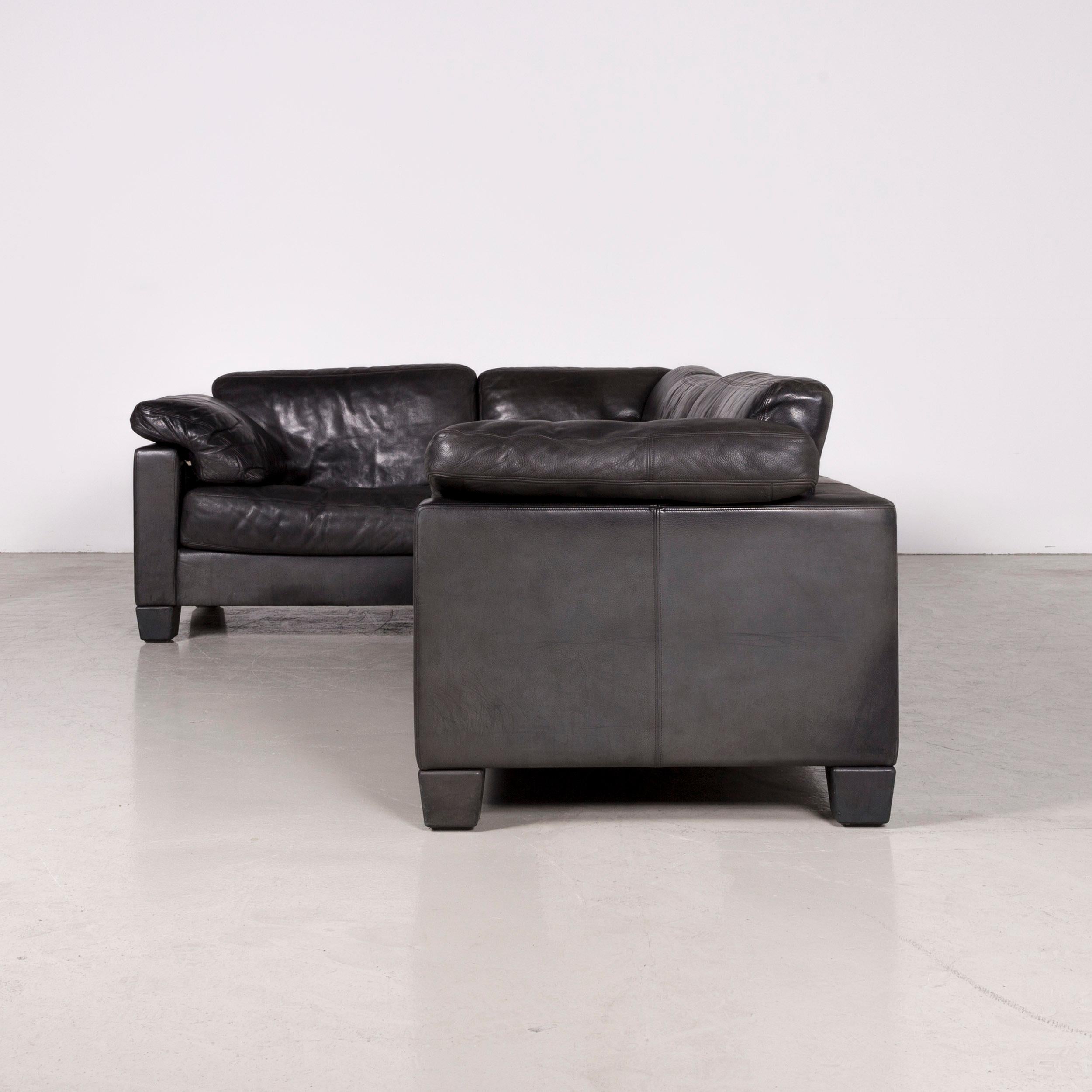 De Sede Designer Leather Sofa Black Corner Couch For Sale 5
