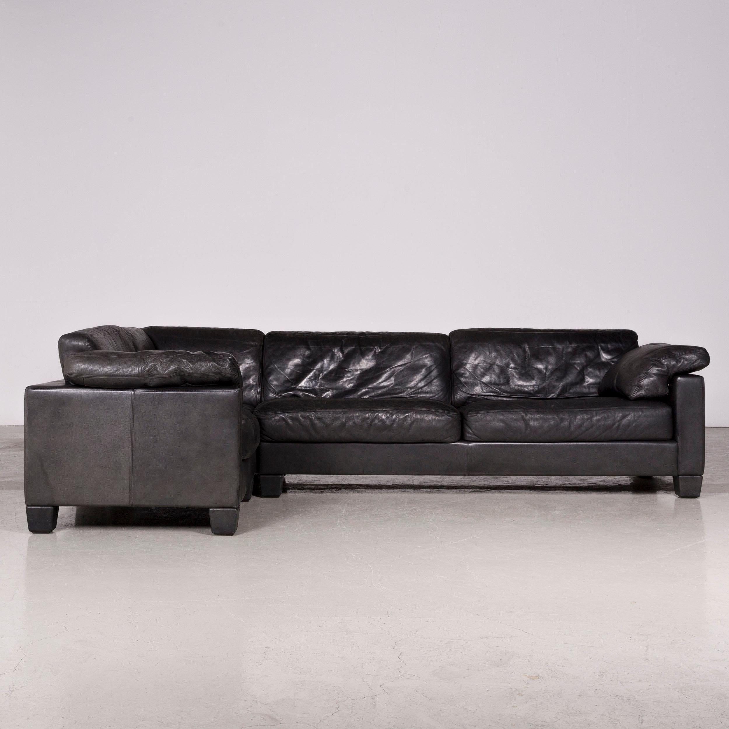 De Sede Designer Leather Sofa Black Corner Couch For Sale 3