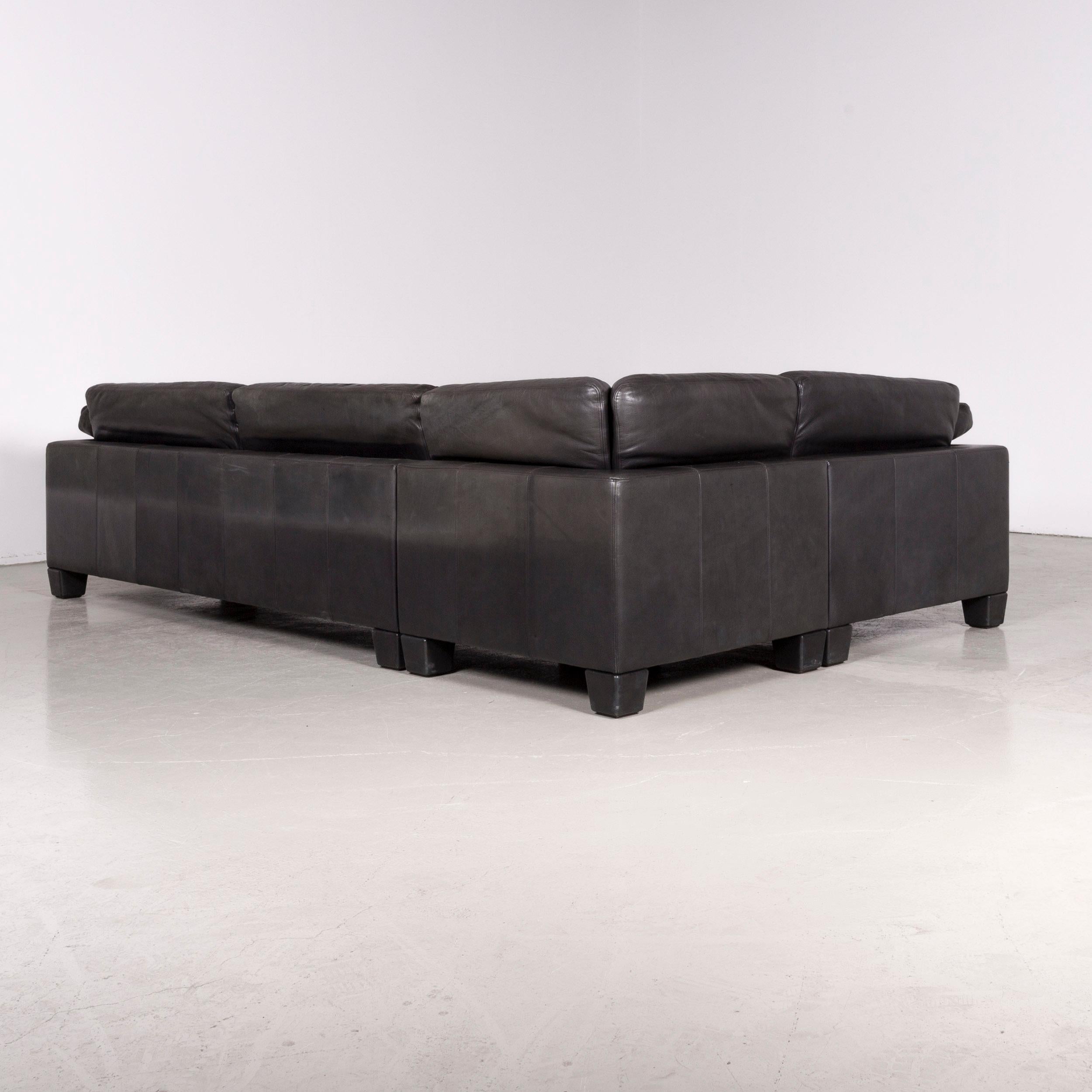 De Sede Designer Leather Sofa Black Corner Couch For Sale 4