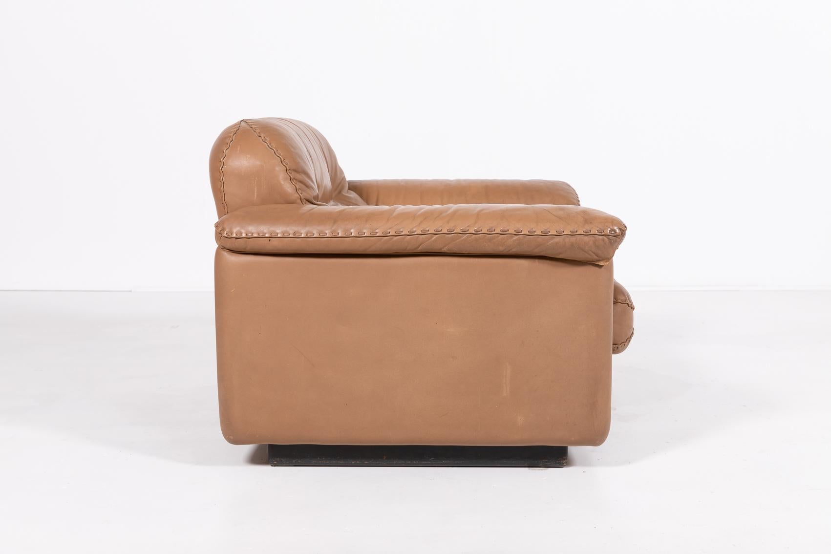 De Sede DS 101 brown leather lounge chairs, 1970’s For Sale 7
