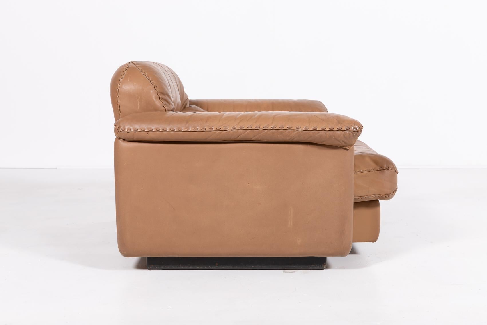 De Sede DS 101 brown leather lounge chairs, 1970’s For Sale 8