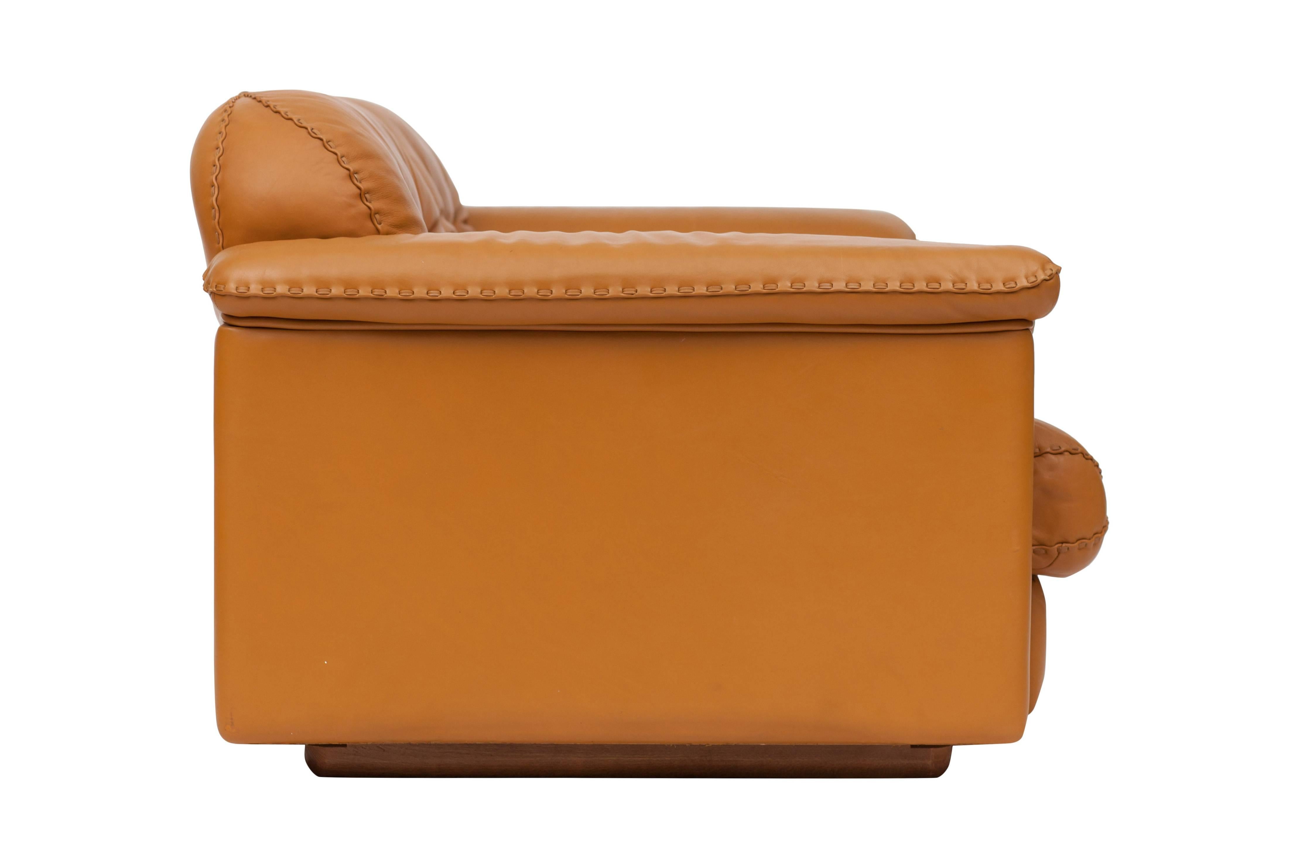 De Sede Ds 101 Brutalist Brown Leather Adjustable Sofa 5