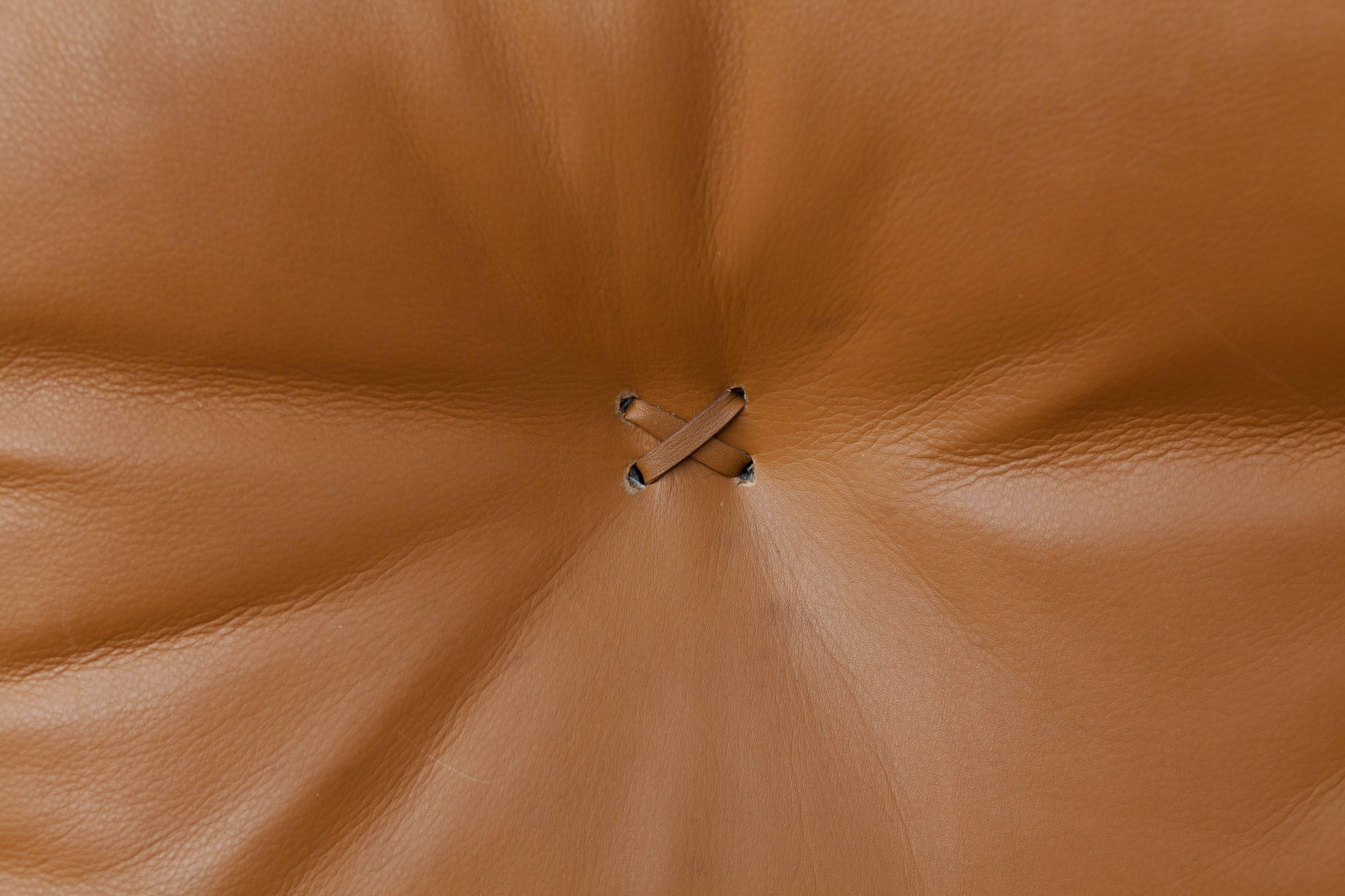 De Sede Ds 101 Brutalist Brown Leather Adjustable Sofa 3
