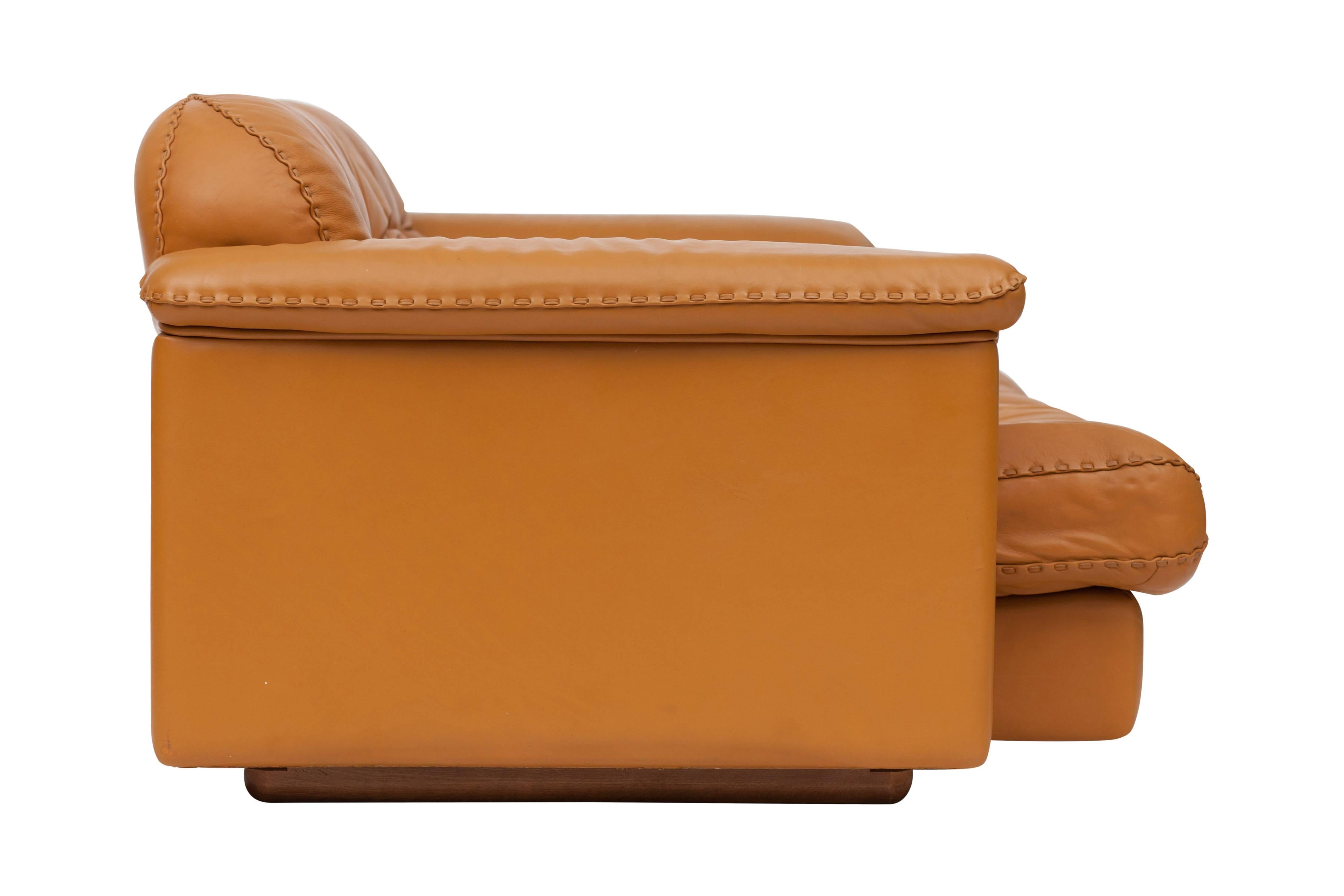 De Sede Ds 101 Brutalist Brown Leather Adjustable Sofa 4