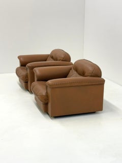 De Sede DS-101 camel brown vintage armchairs