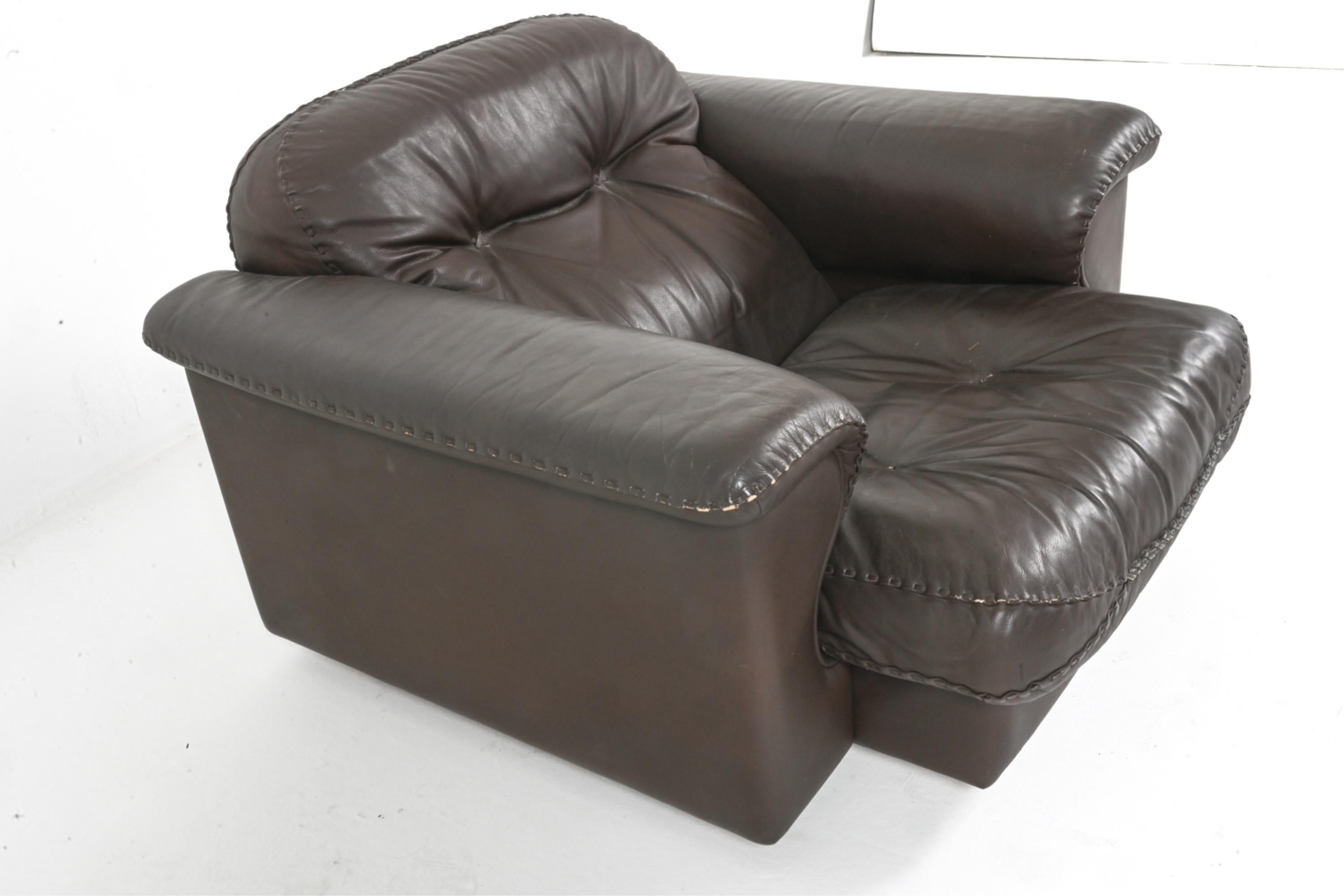 De Sede DS-101 James Bond Leder-Clubsessel & Ottomane im Angebot 10