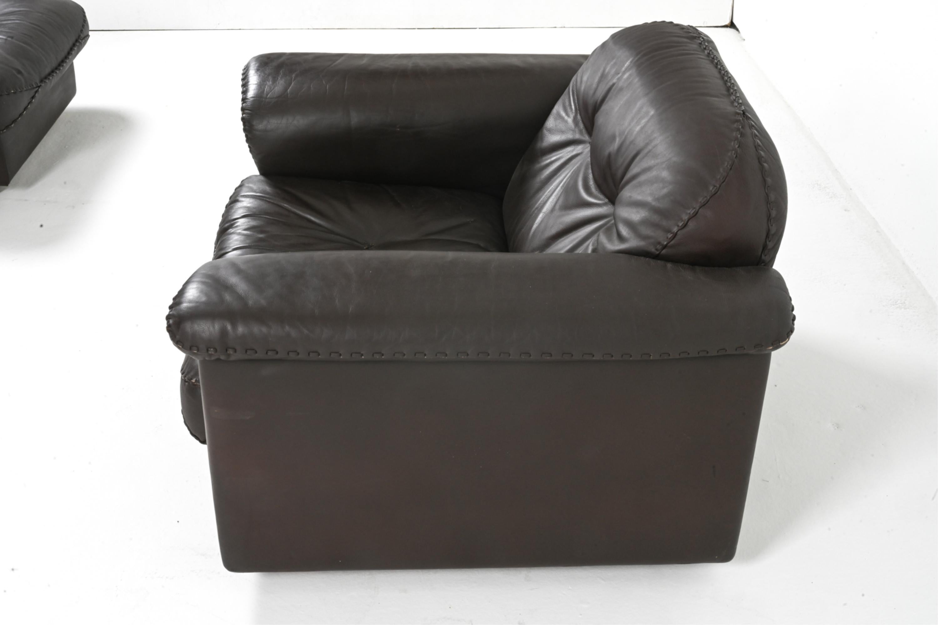 De Sede DS-101 James Bond Leder-Clubsessel & Ottomane im Angebot 1