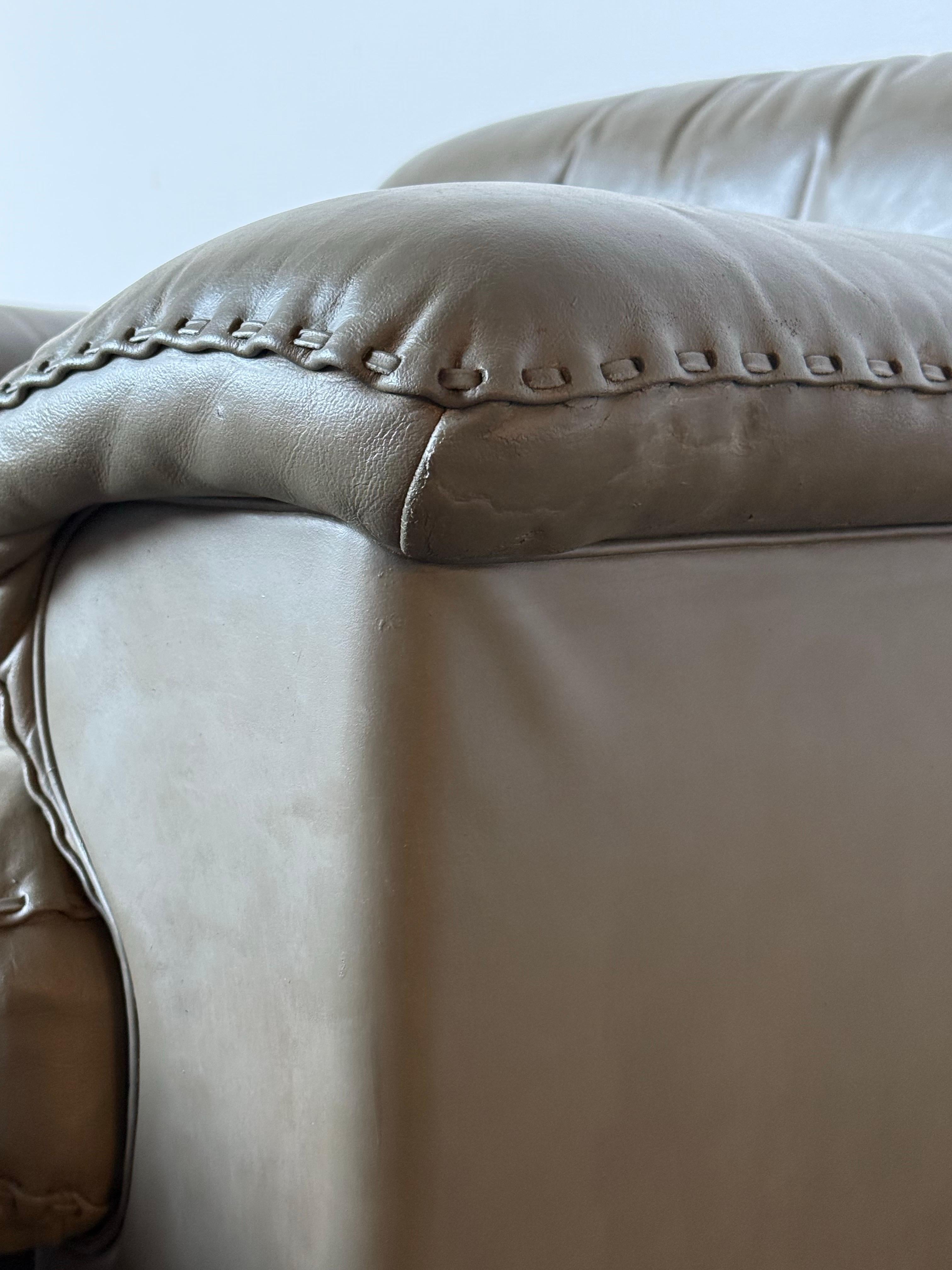 De Sede DS-101 Ledersessel mit Ottomane im Angebot 1