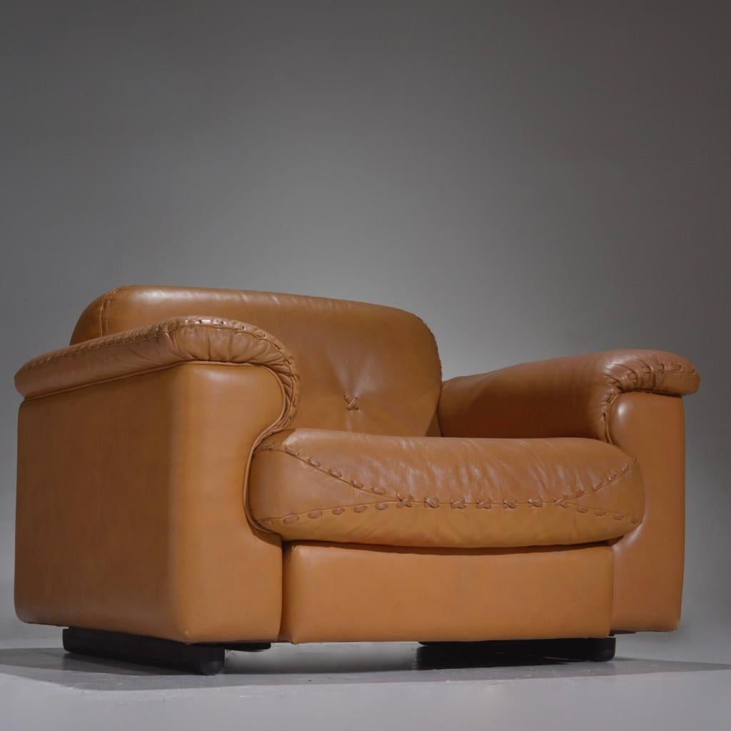 De Sede „DS-101“ Sessel und Ottomane aus Leder, 1960er Jahre im Angebot 2