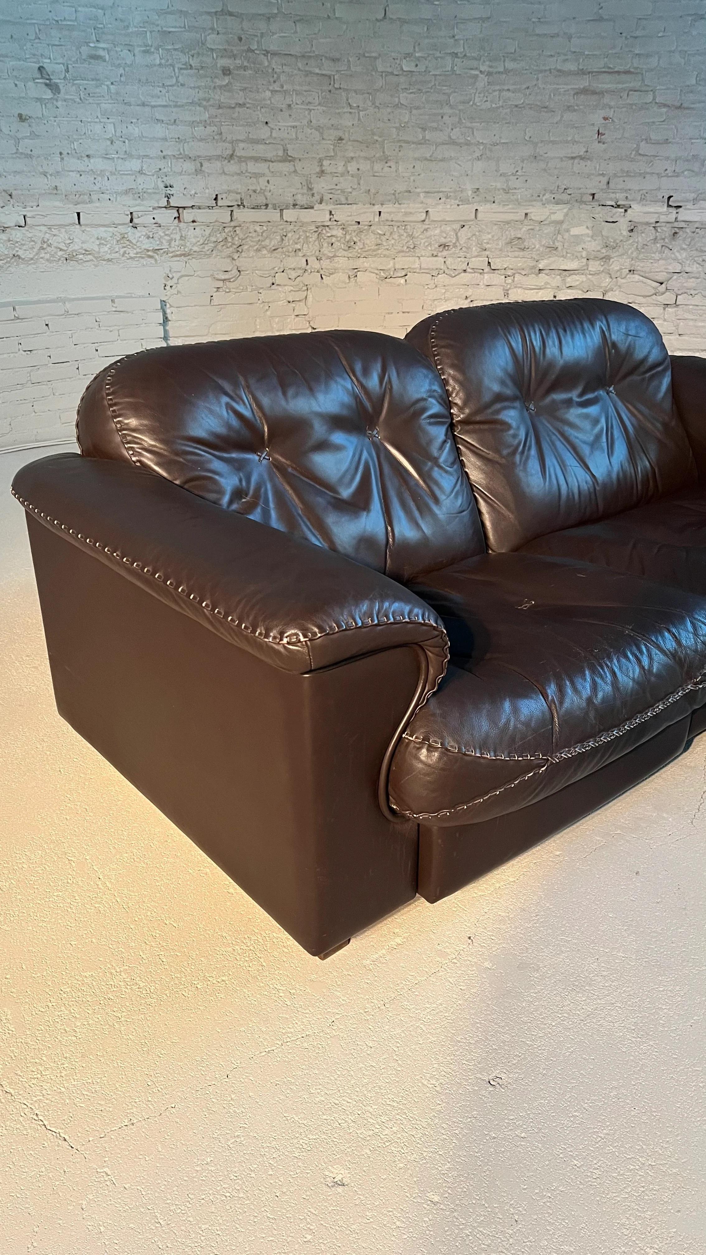Leather De Sede DS-101 Sofa  For Sale