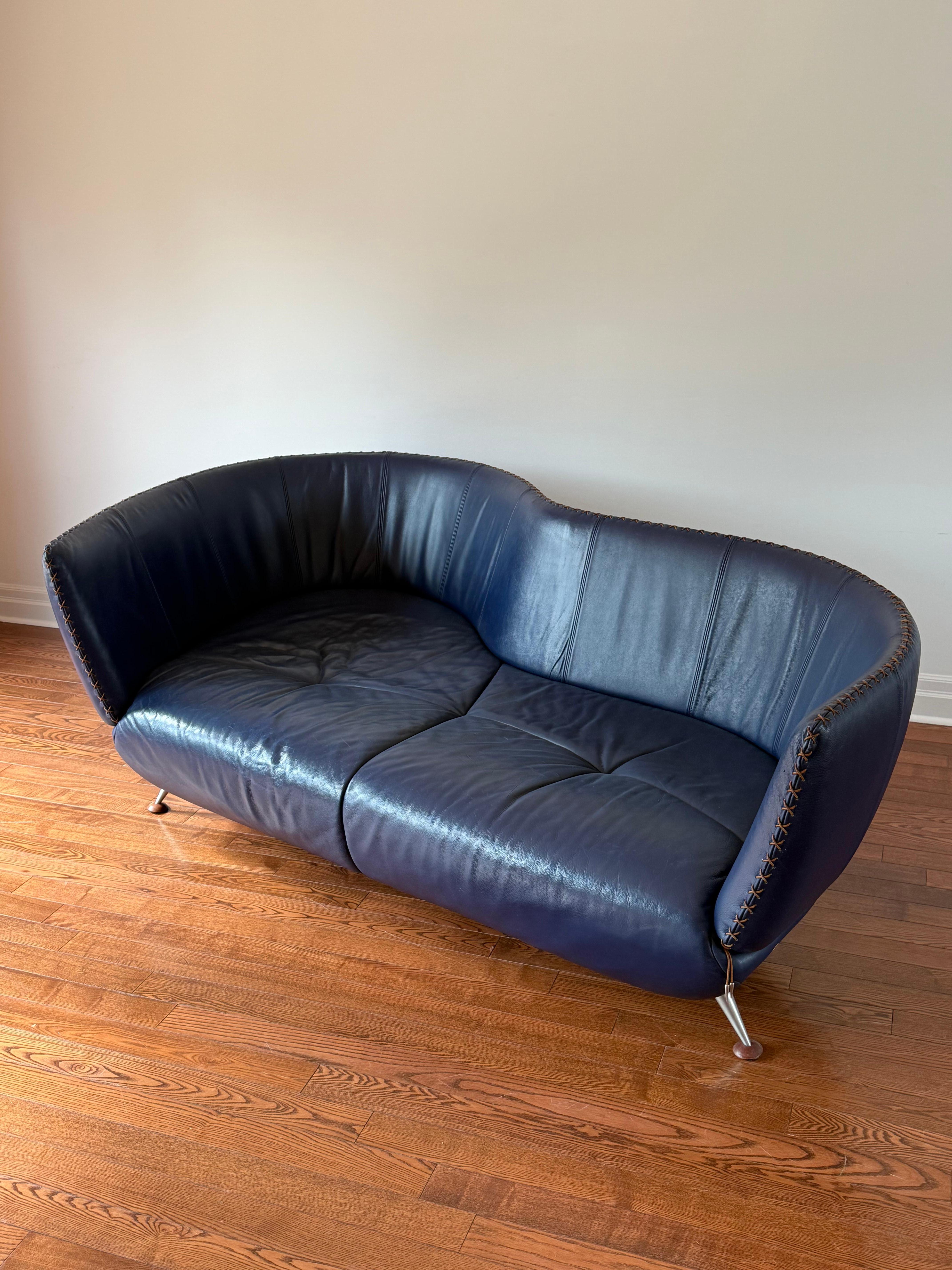 Swiss De Sede DS-102 Leather Sofa by Matthias Hoffman