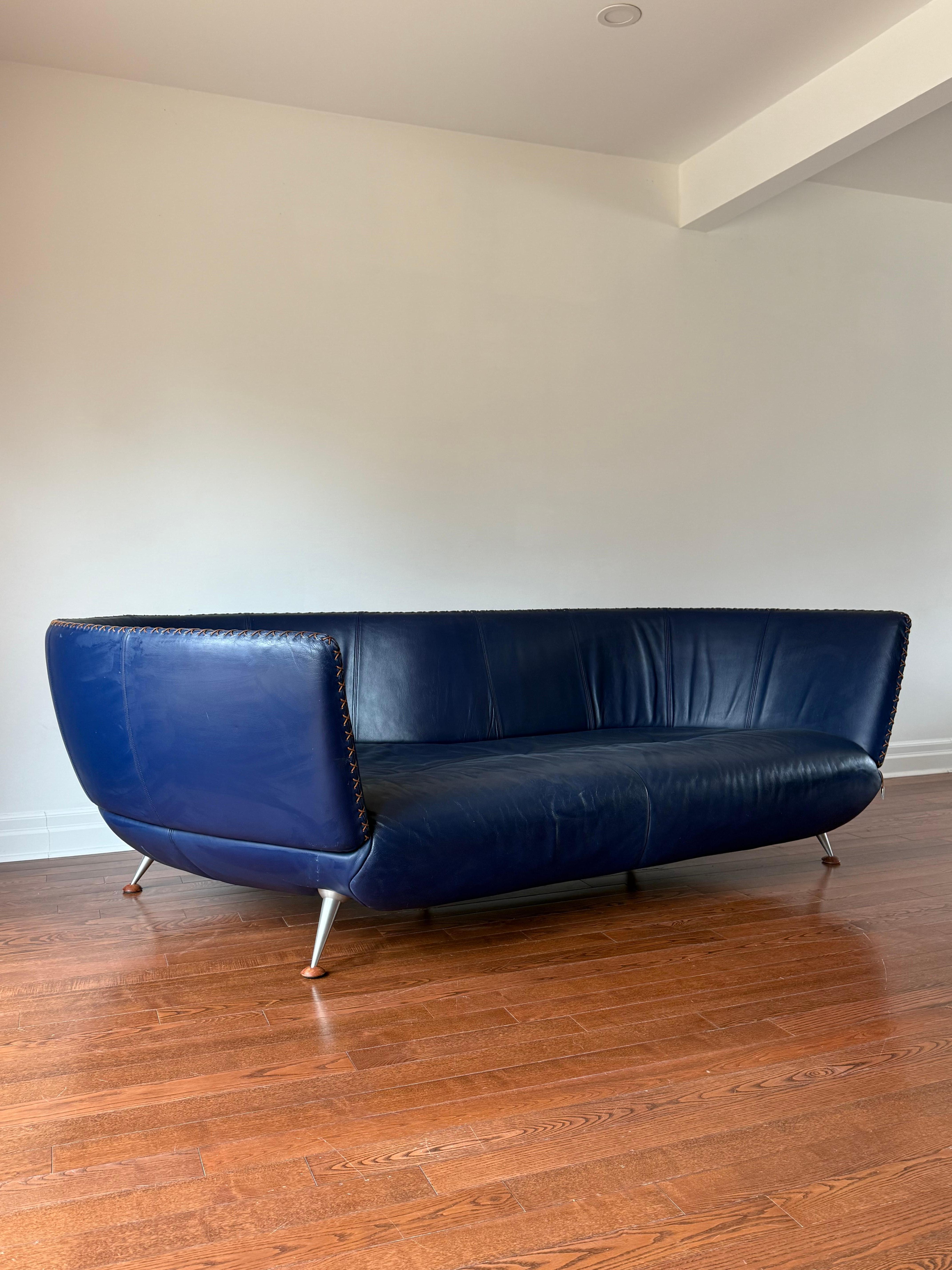 Contemporary De Sede DS-102 Leather Sofa by Matthias Hoffman