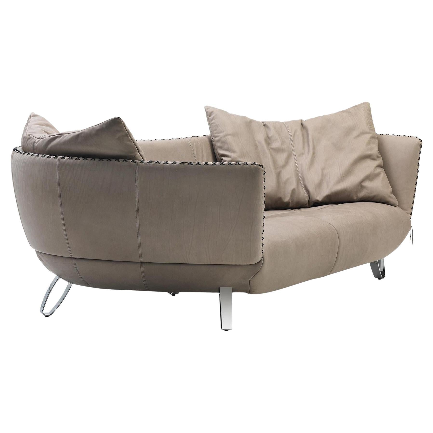 De Sede DS-102 Sofa in Taupe Upholstery by Mathias Hoffmann