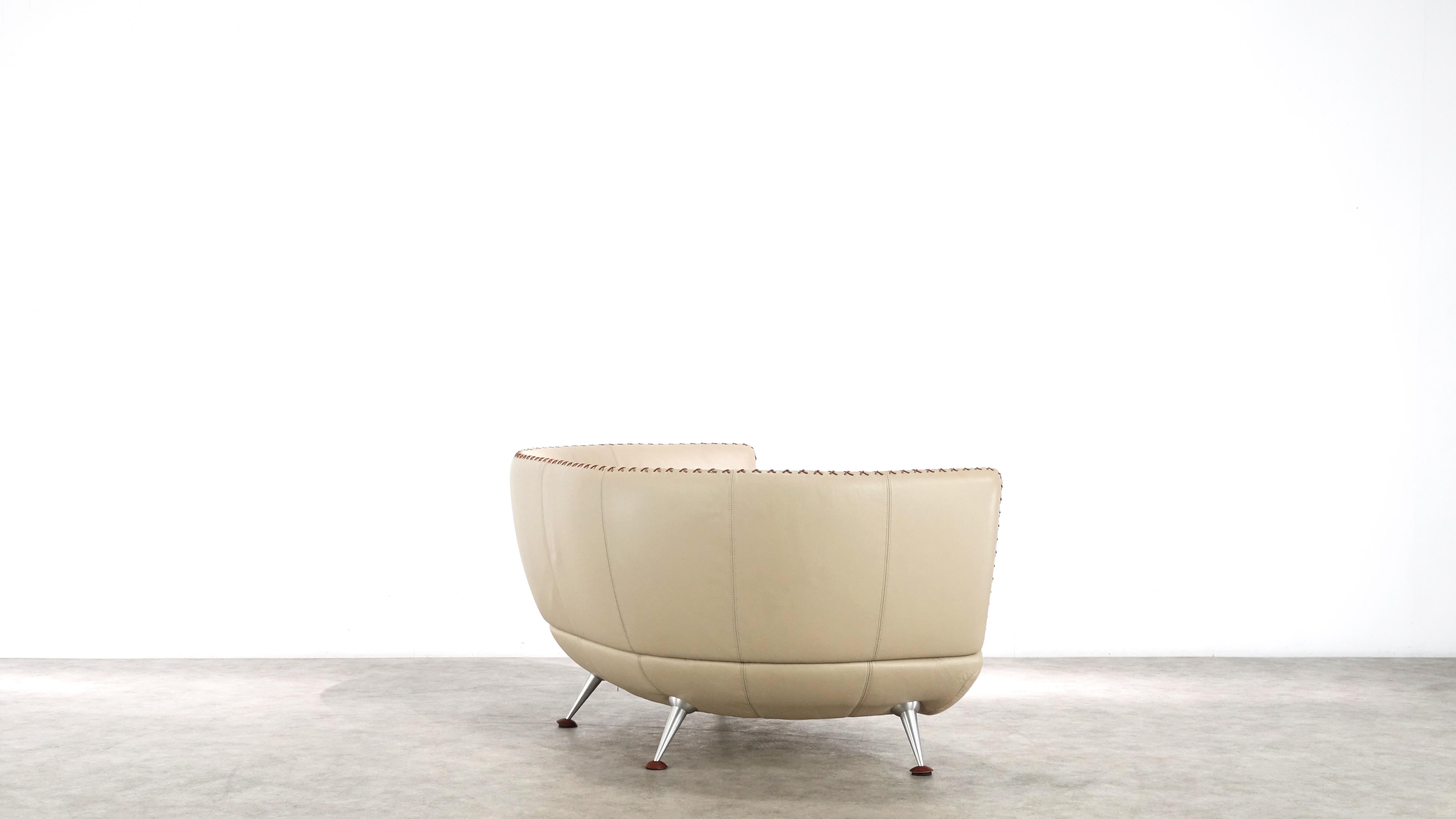 De Sede Ds 102 Two-Seater Sofa in Sand Upholstery by Mathias Hoffmann 3