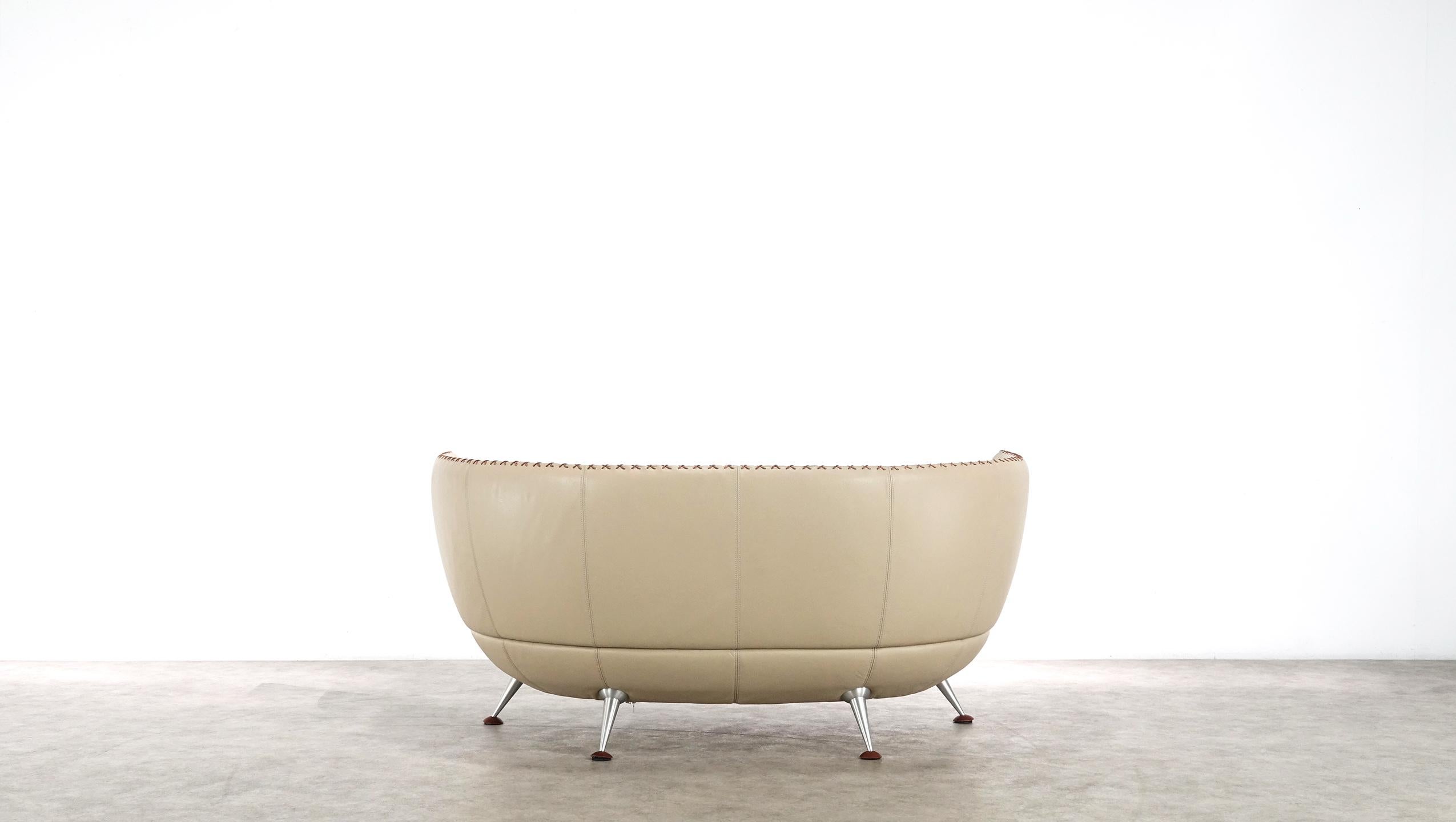 De Sede Ds 102 Two-Seater Sofa in Sand Upholstery by Mathias Hoffmann 5