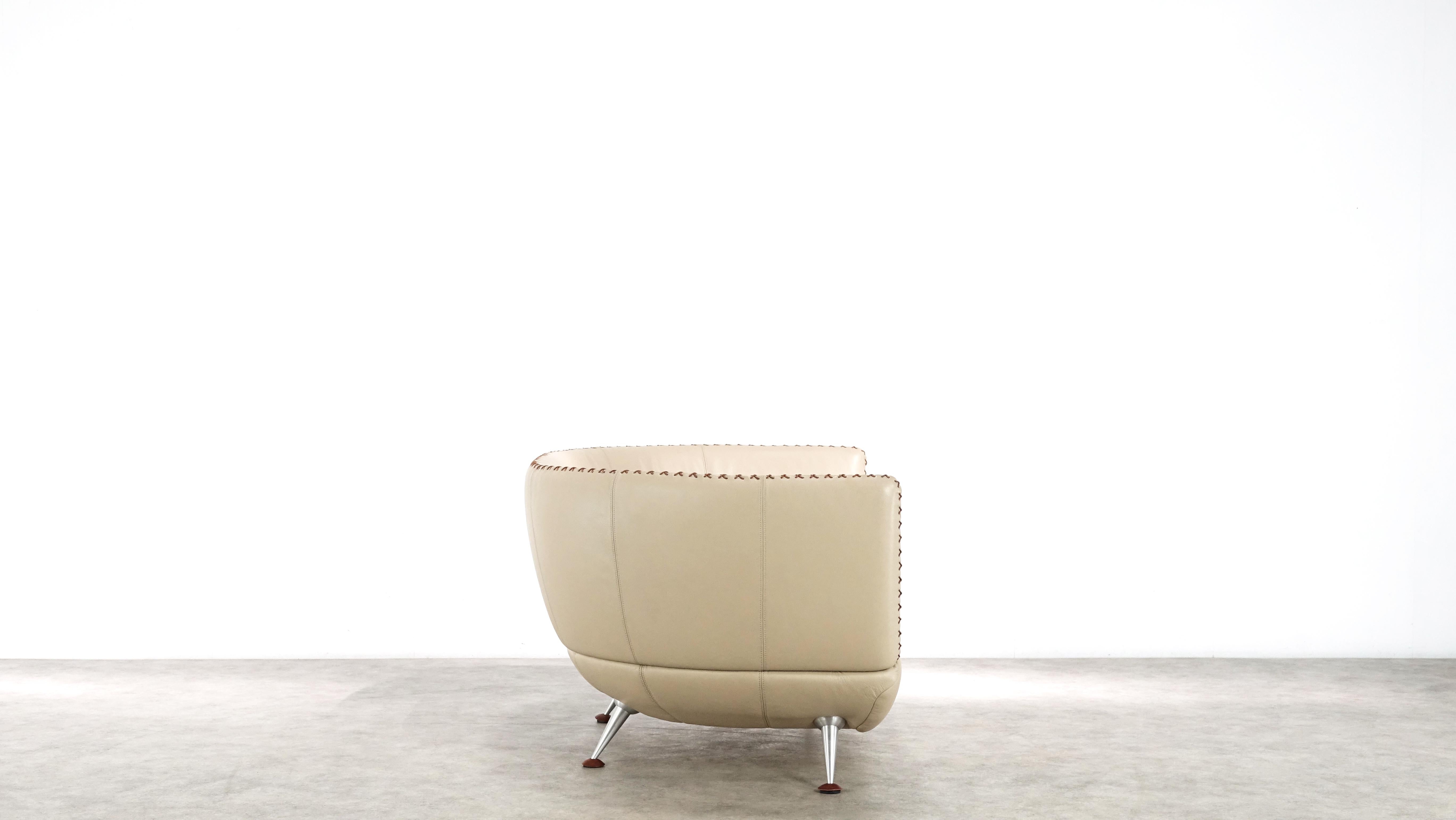 De Sede Ds 102 Two-Seater Sofa in Sand Upholstery by Mathias Hoffmann 2
