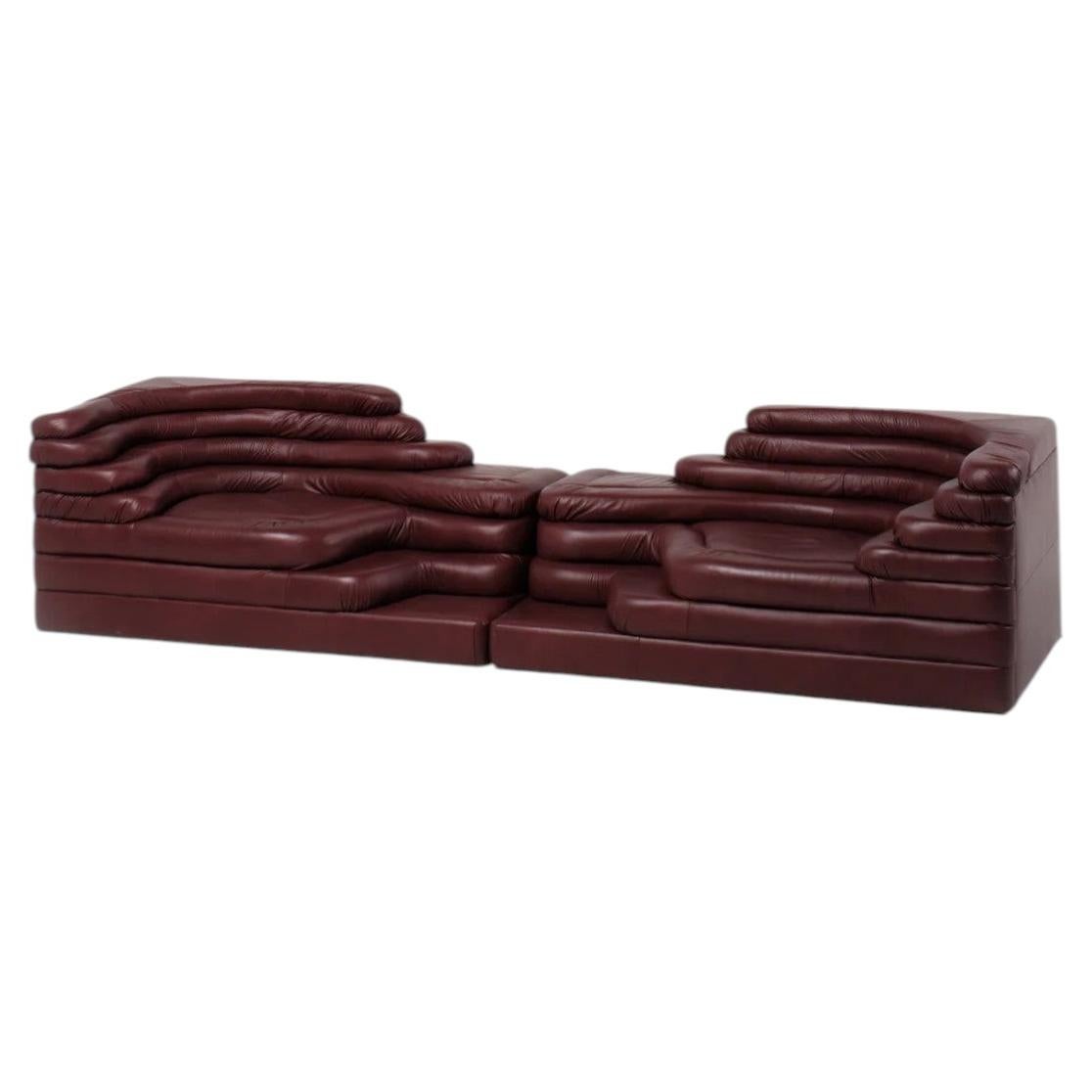 de Sede DS-1025/09 Terrazza von
Ubald Klug
Individuell angefertigt aus dunkelrotem Leder,
1970s