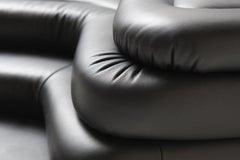 De Sede DS-1025/09 Terrazza Sofa in Black Leather Upholstery by Ubald Klug