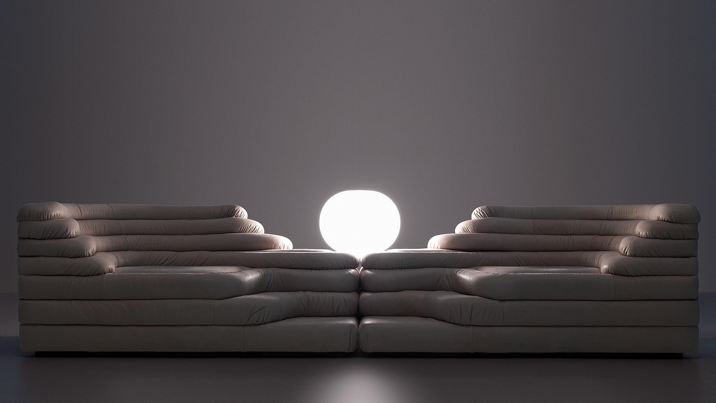 De Sede Canapé Terrazza DS-1025/09 en tissu Perla par Ubald Klug en vente 6