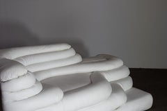 De Sede DS-1025 Terrazza Sofa Armchair in White Leather, Switzerland 1970s