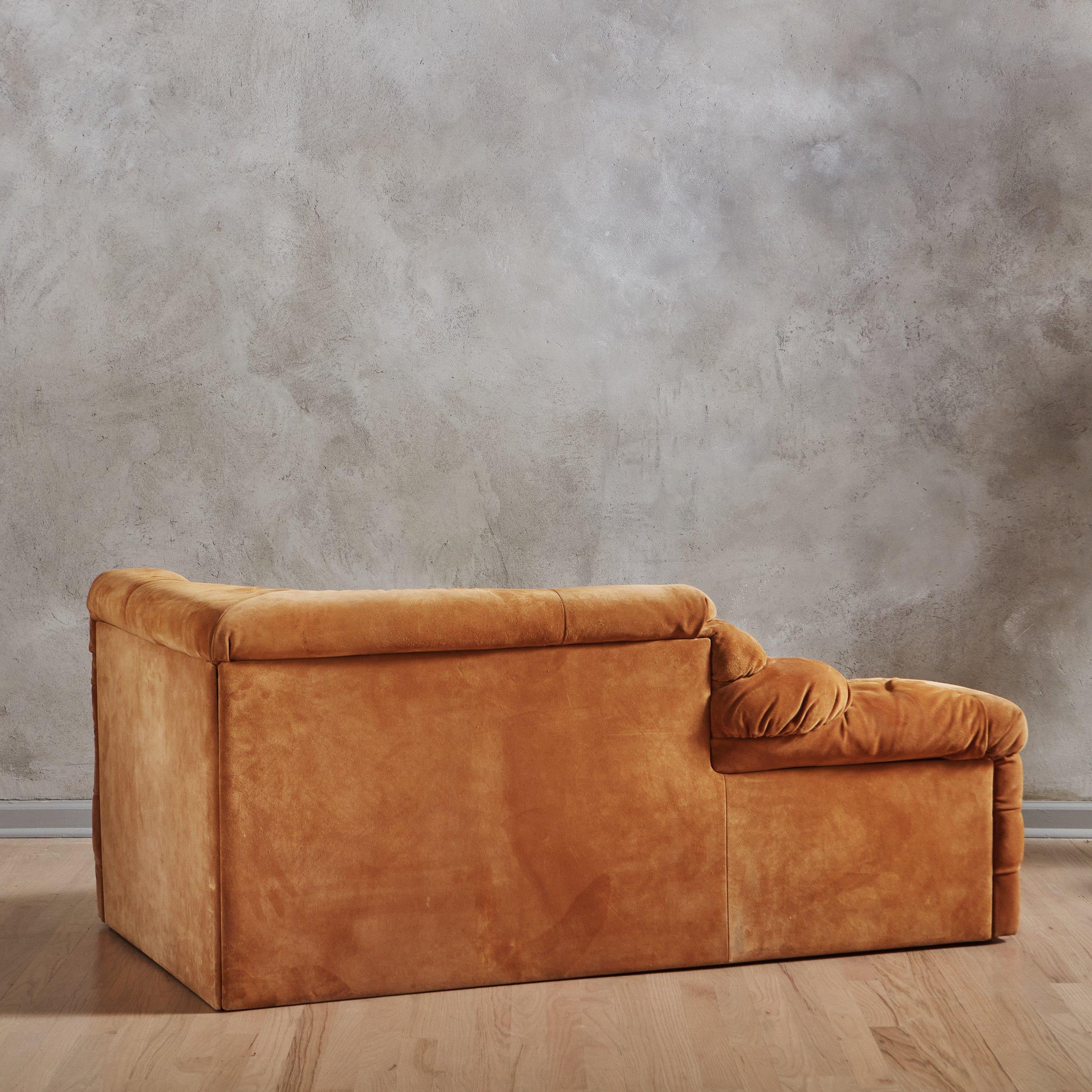 De Sede DS-1025 Terrazza-Sofa aus cognacfarbenem Wildleder von Ubald Klug, 1970er Jahre (Moderne) im Angebot