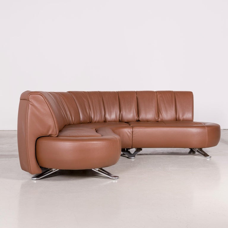 De Sede Ds 1064 Designer Leather Corner Sofa Brown Genuine Leather Sofa