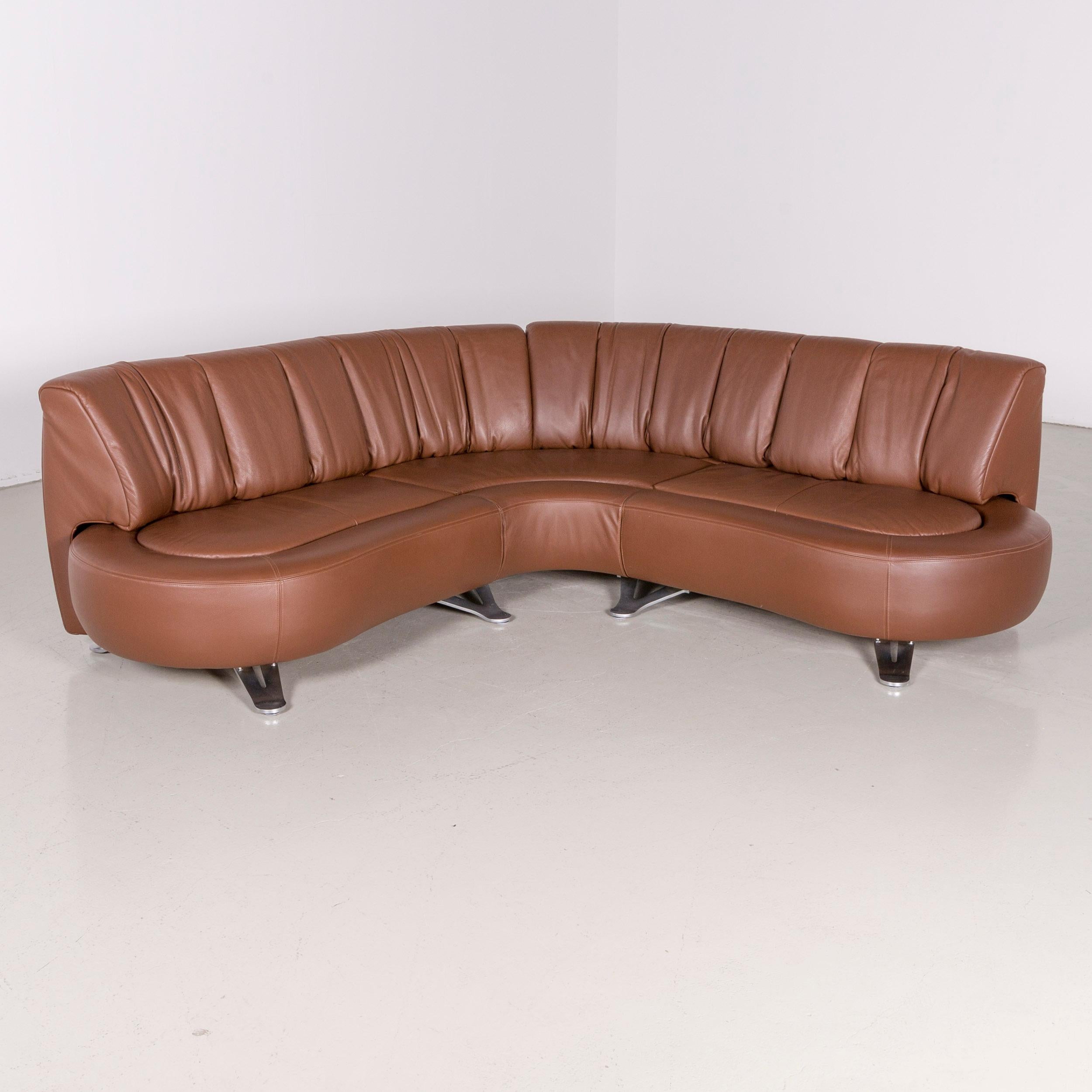 De Sede Ds 1064 designer leather sofa brown function couch made in Switzerland.