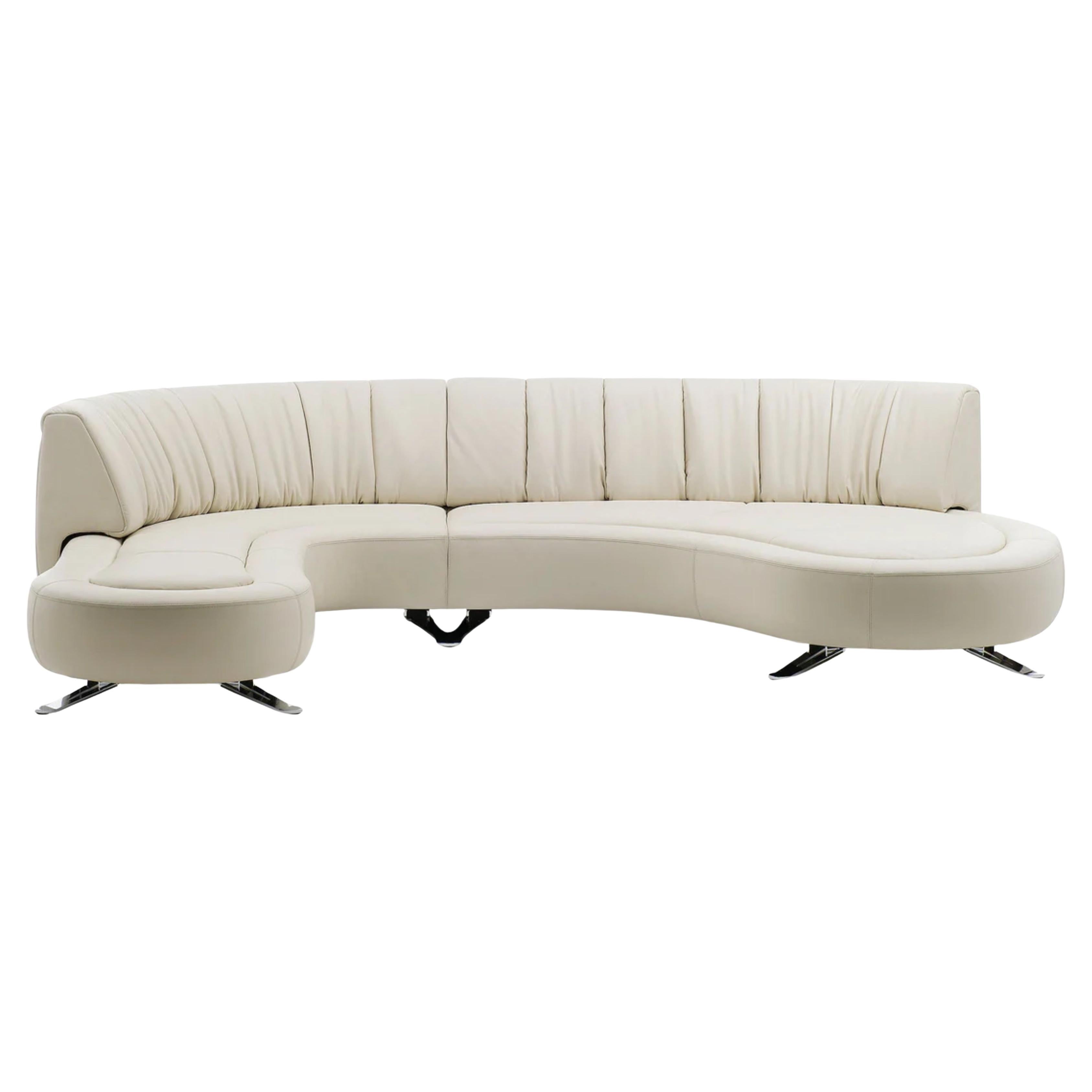 De Sede DS-1064 Sofa Bed in Off White Upholstery by Hugo de Ruiter For Sale