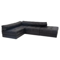 De Sede DS-1088 Sofá configurable de piel con cojines alargados