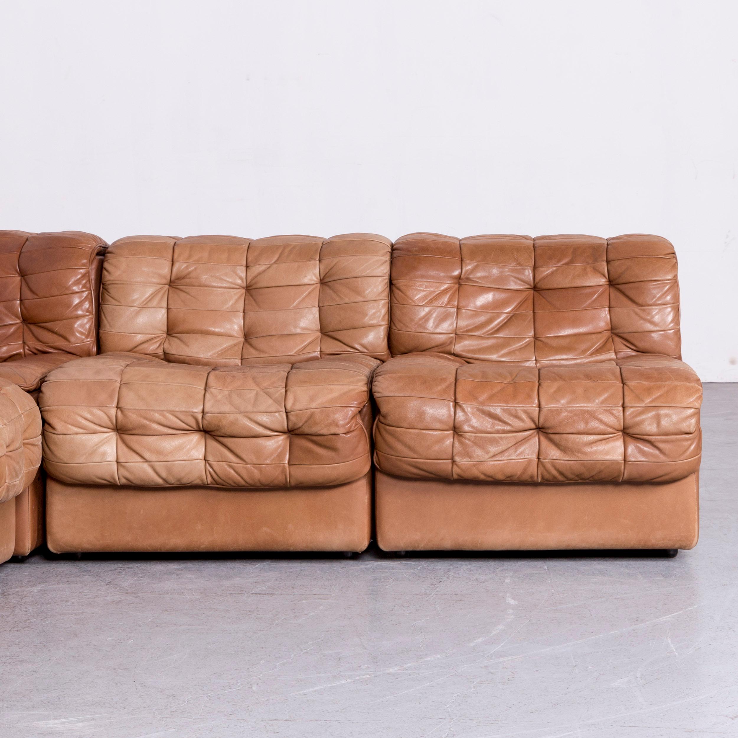 De Sede Ds 11 Designer Leather Sofa Brown Corner Couch In Good Condition For Sale In Cologne, DE