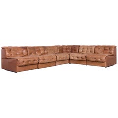 De Sede DS 11 Designer Leather Sofa Brown Genuine Leather Corner Sofa Couch