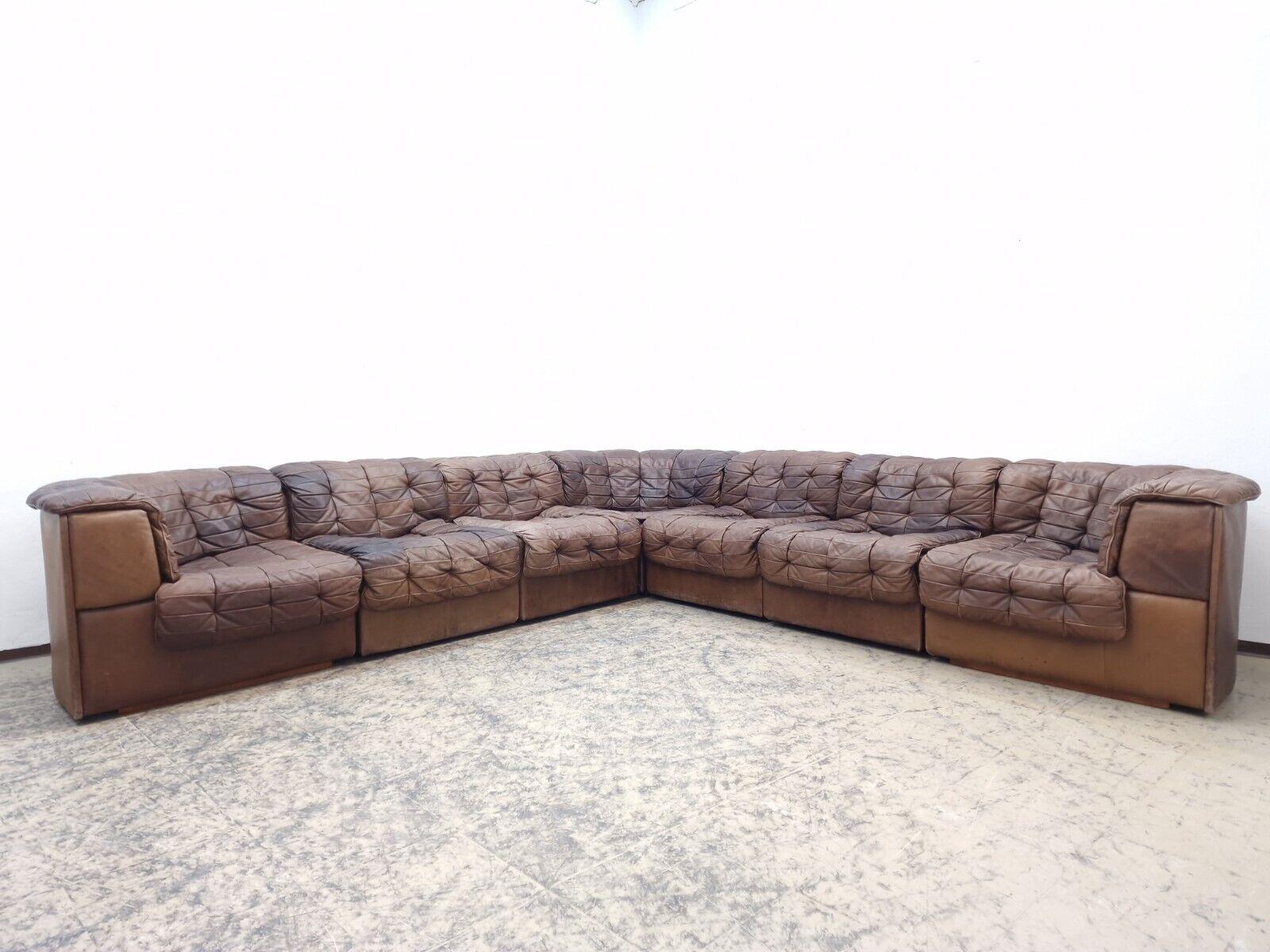 De Sede ds 11 Ecksofa Modularsofa Designersofa Divano Desede braun Lederer in vendita 6