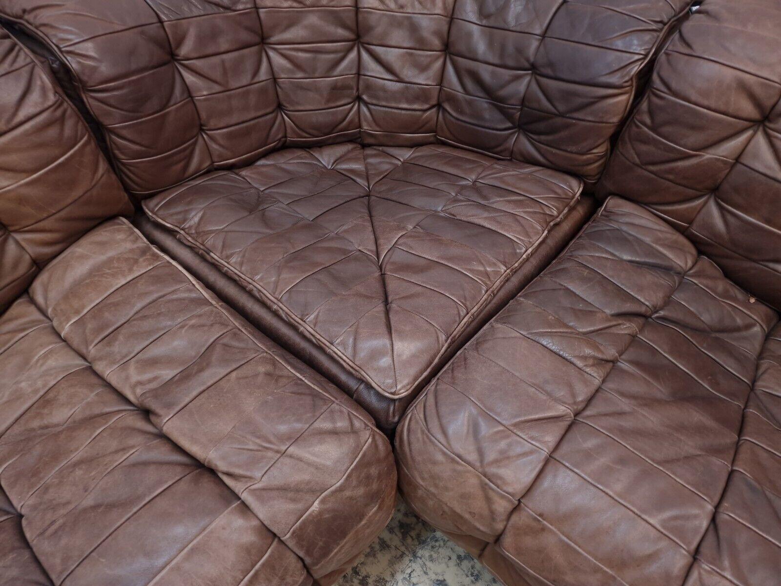 Mid-Century moderno De Sede ds 11 Ecksofa Modularsofa Designersofa Divano Desede braun Lederer in vendita