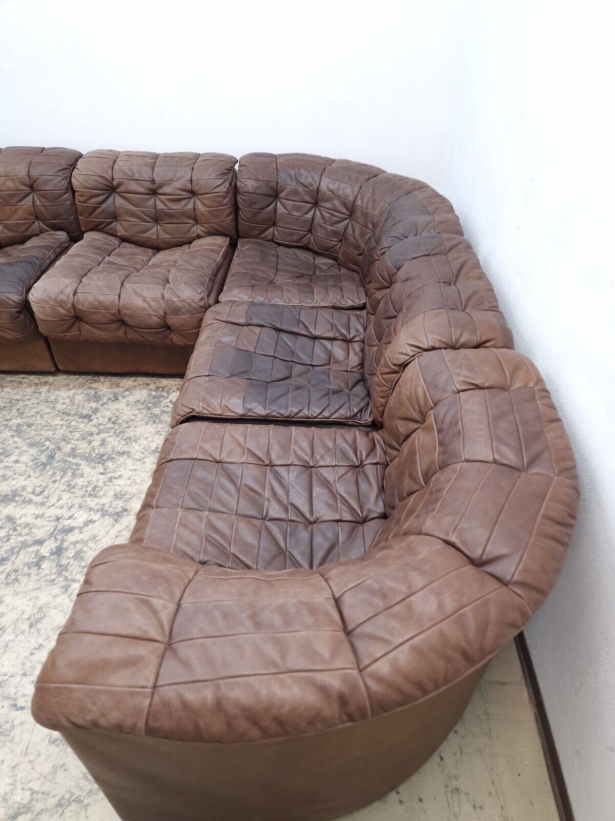 Svizzero De Sede ds 11 Ecksofa Modularsofa Designersofa Divano Desede braun Lederer in vendita
