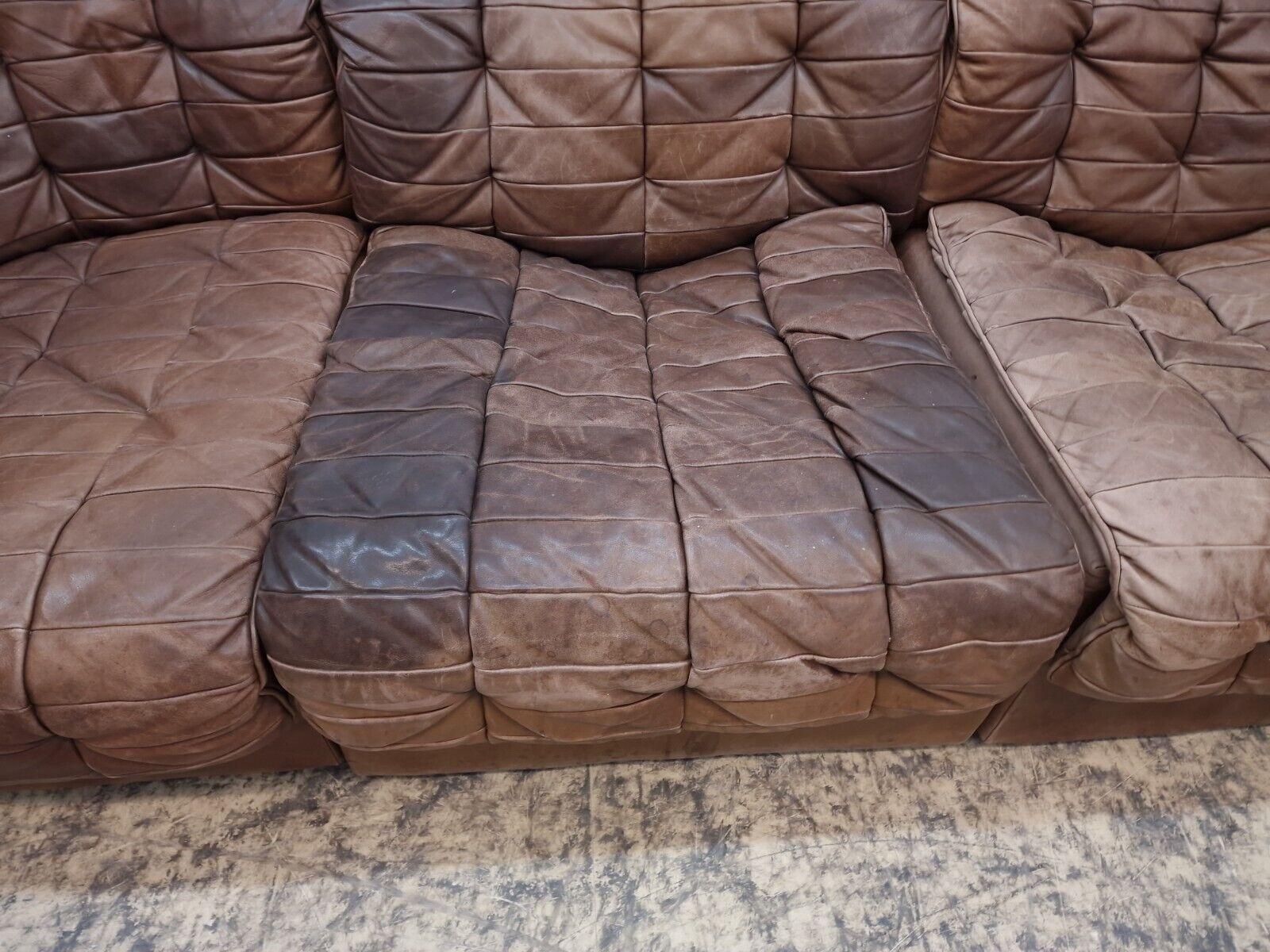 XX secolo De Sede ds 11 Ecksofa Modularsofa Designersofa Divano Desede braun Lederer in vendita