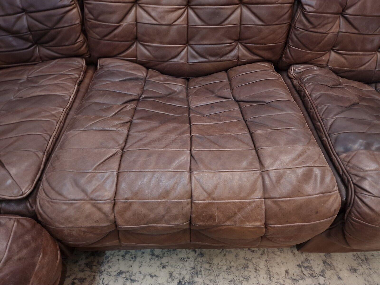 De Sede ds 11 Ecksofa Modularsofa Designersofa Divano Desede braun Lederer in vendita 1