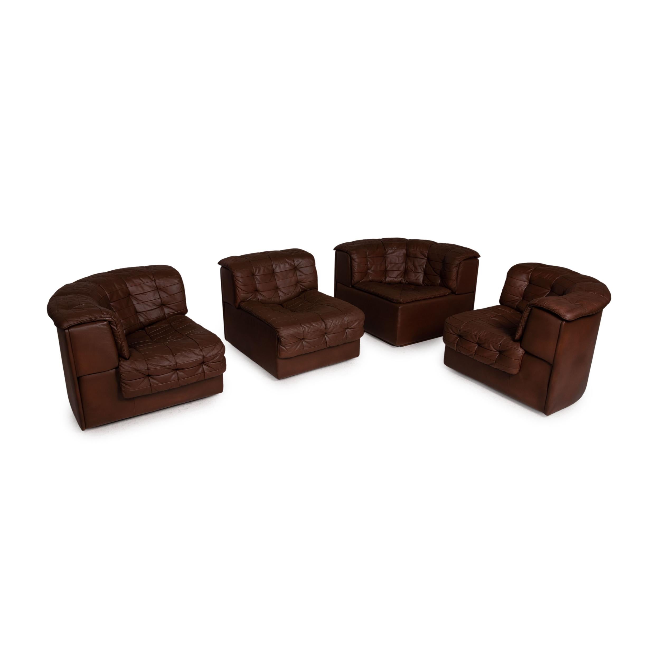 De Sede Ds 11 Leather Corner Sofa Set Brown Couch Modular 6