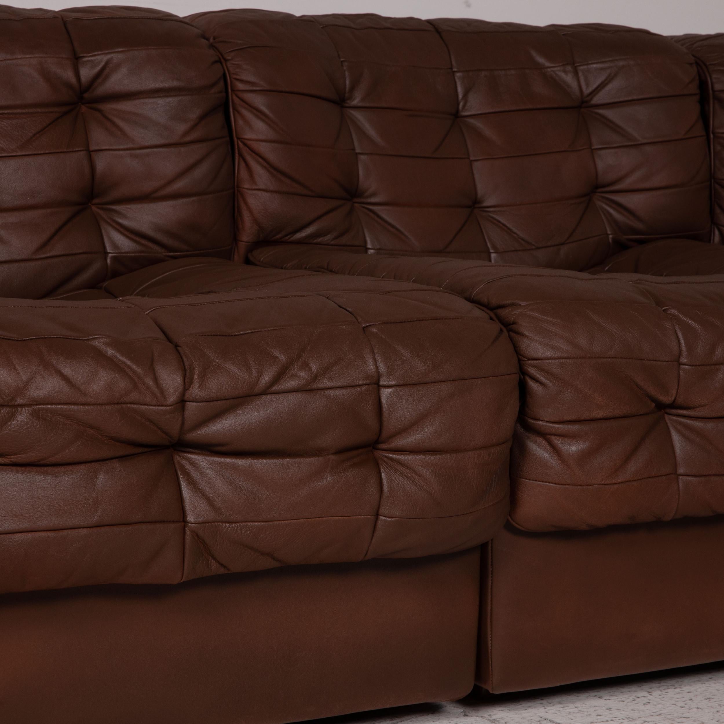 Modern De Sede Ds 11 Leather Corner Sofa Set Brown Couch Modular