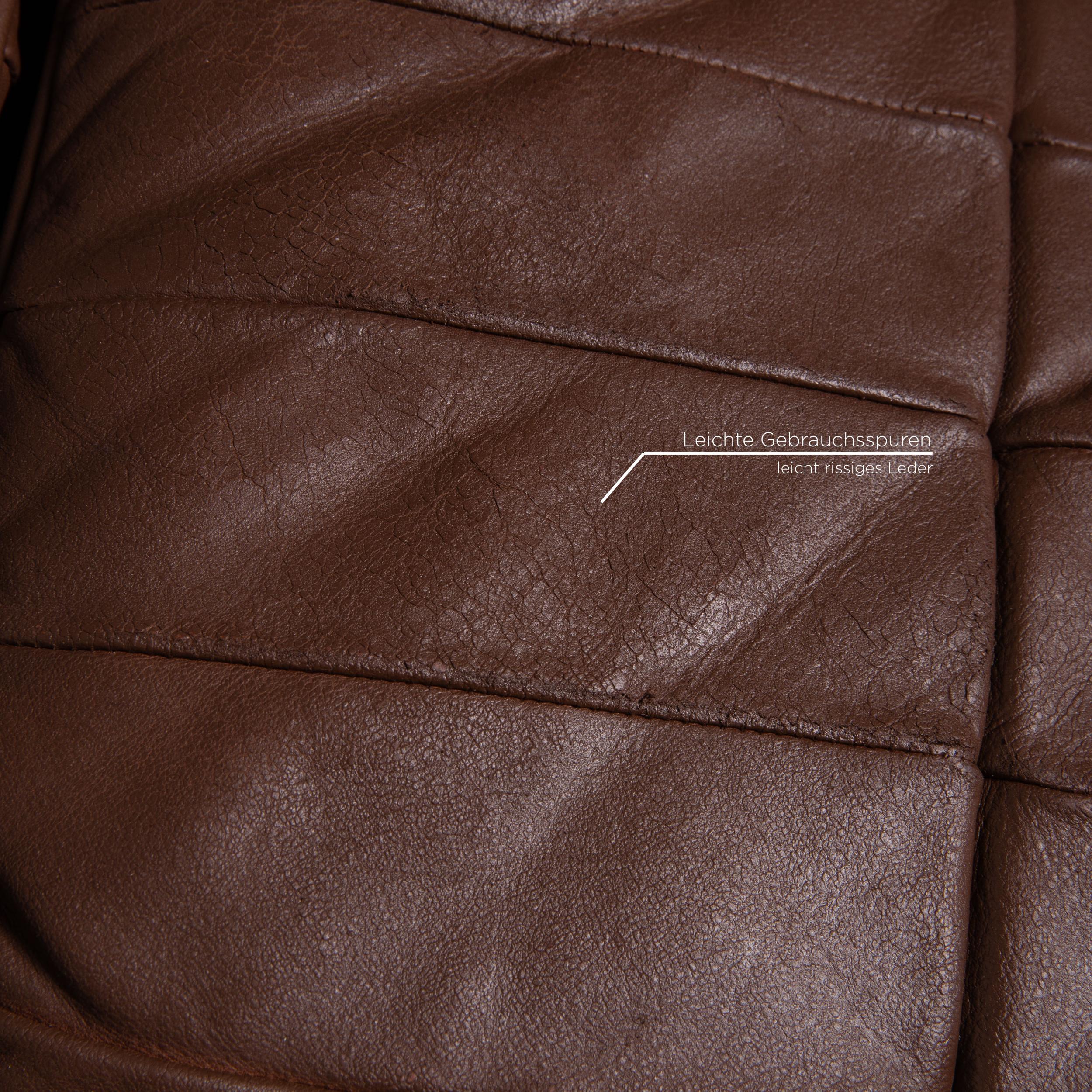 Swiss De Sede Ds 11 Leather Corner Sofa Set Brown Couch Modular