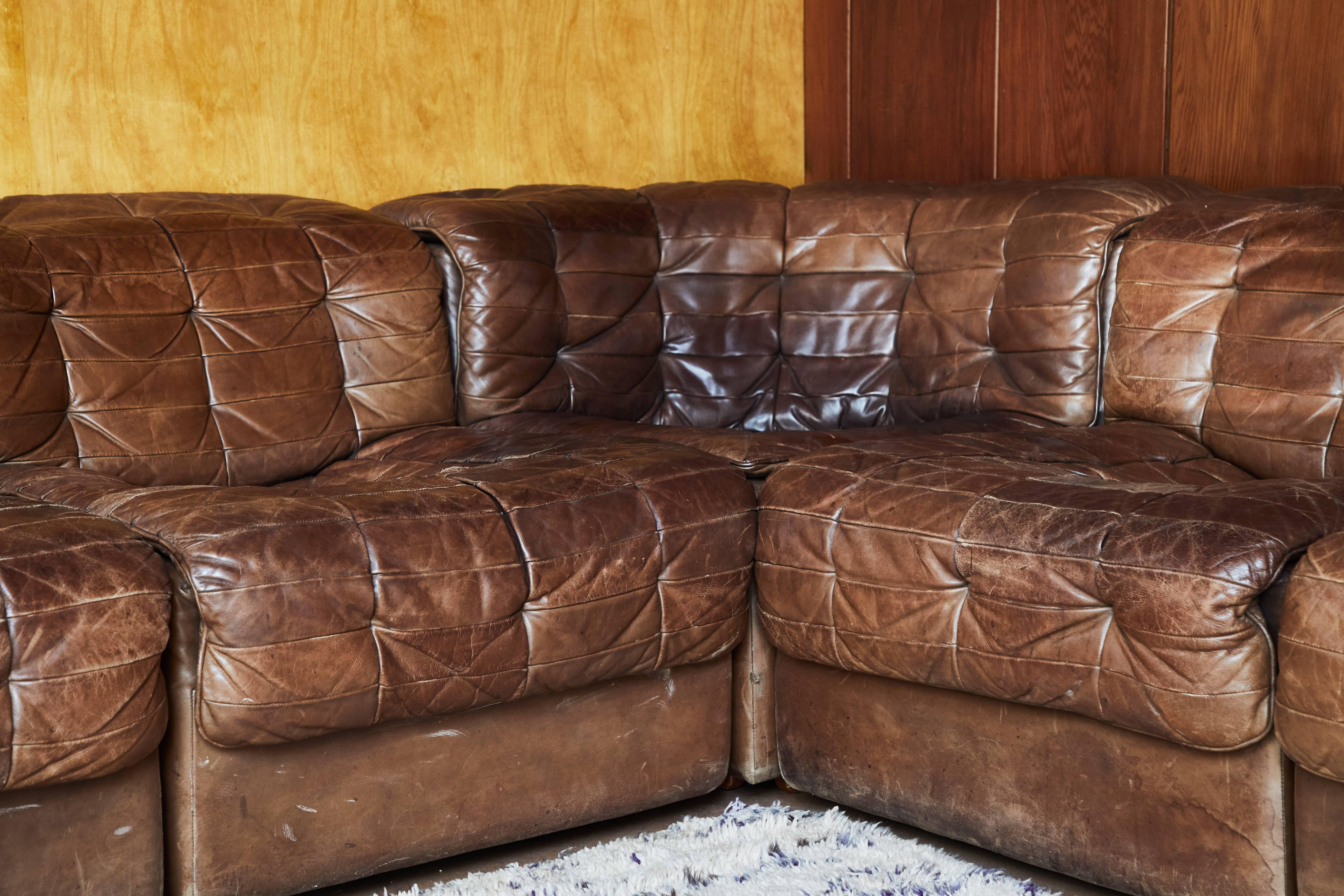 De Sede DS 11 Modular Patchwork Leather Sectional Sofa 2