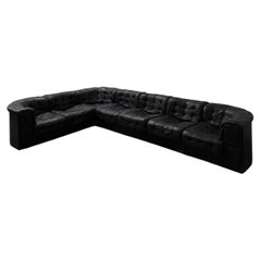De Sede DS-11 Modular Sectional Sofa in Brown Patchwork Leather, 1970